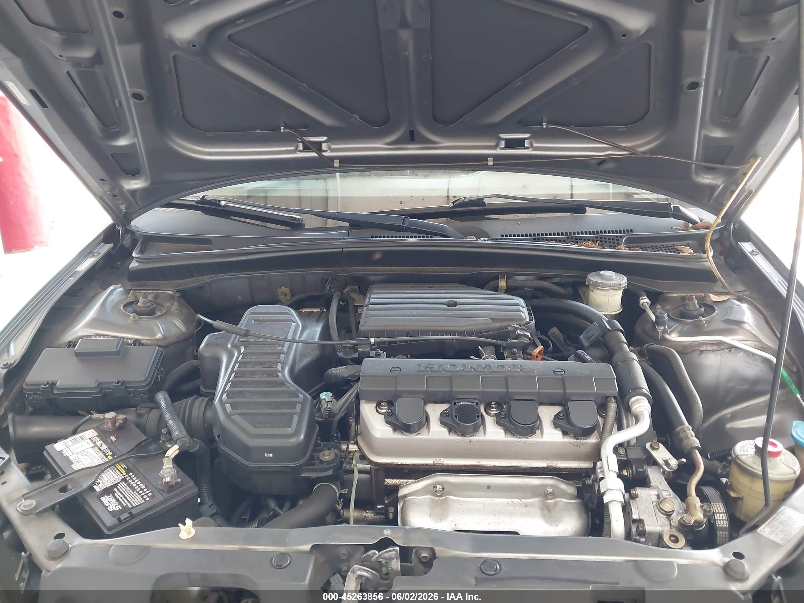 2005 Honda Civic Vp Gray vin: 1HGES16395L011206