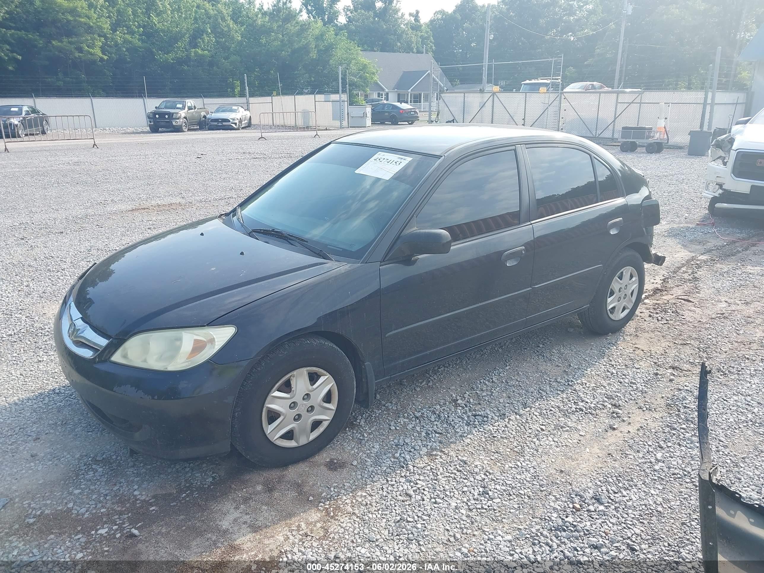 2005 Honda Civic Vp Black vin: 1HGES16395L015174