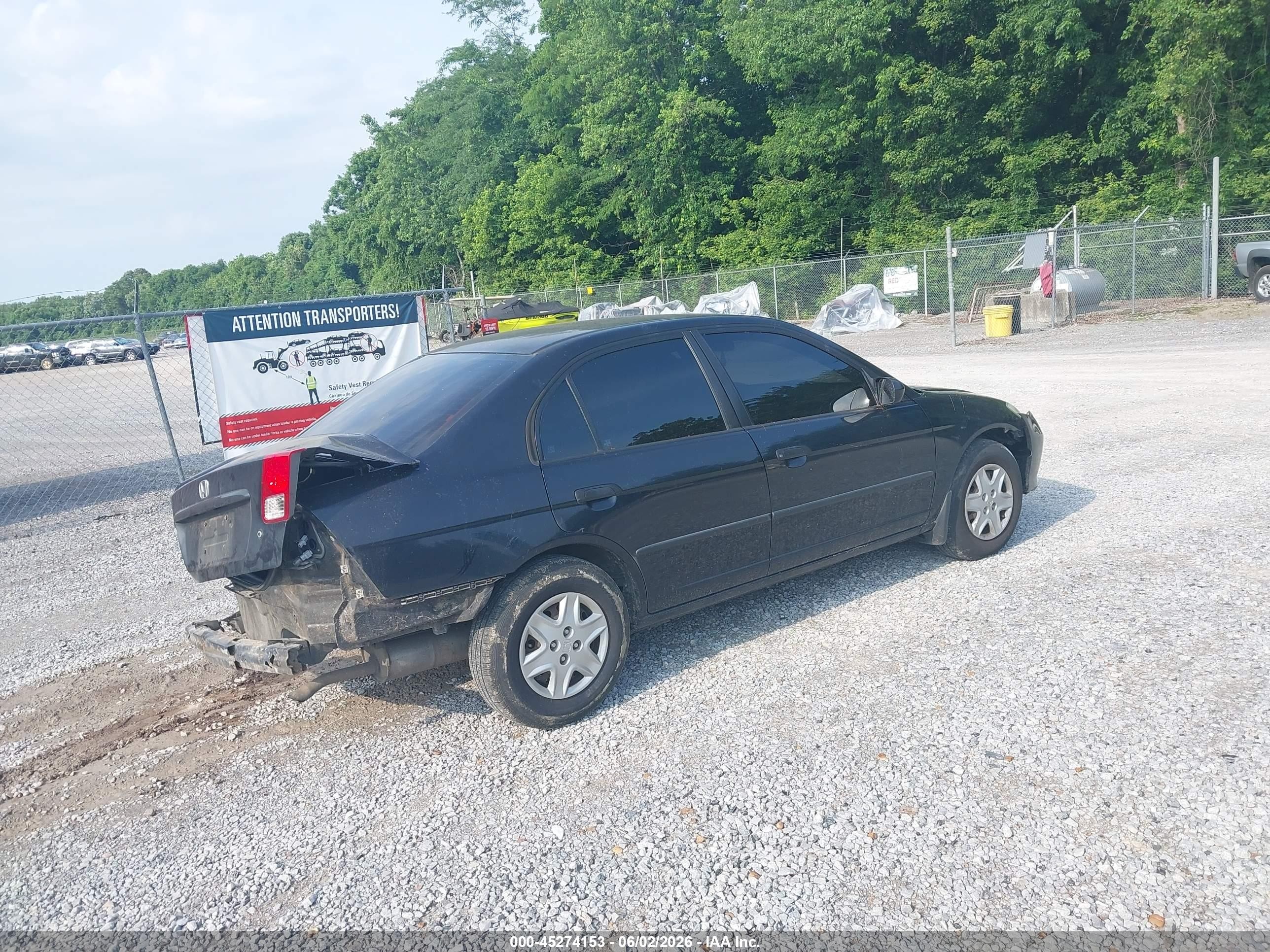 2005 Honda Civic Vp Black vin: 1HGES16395L015174