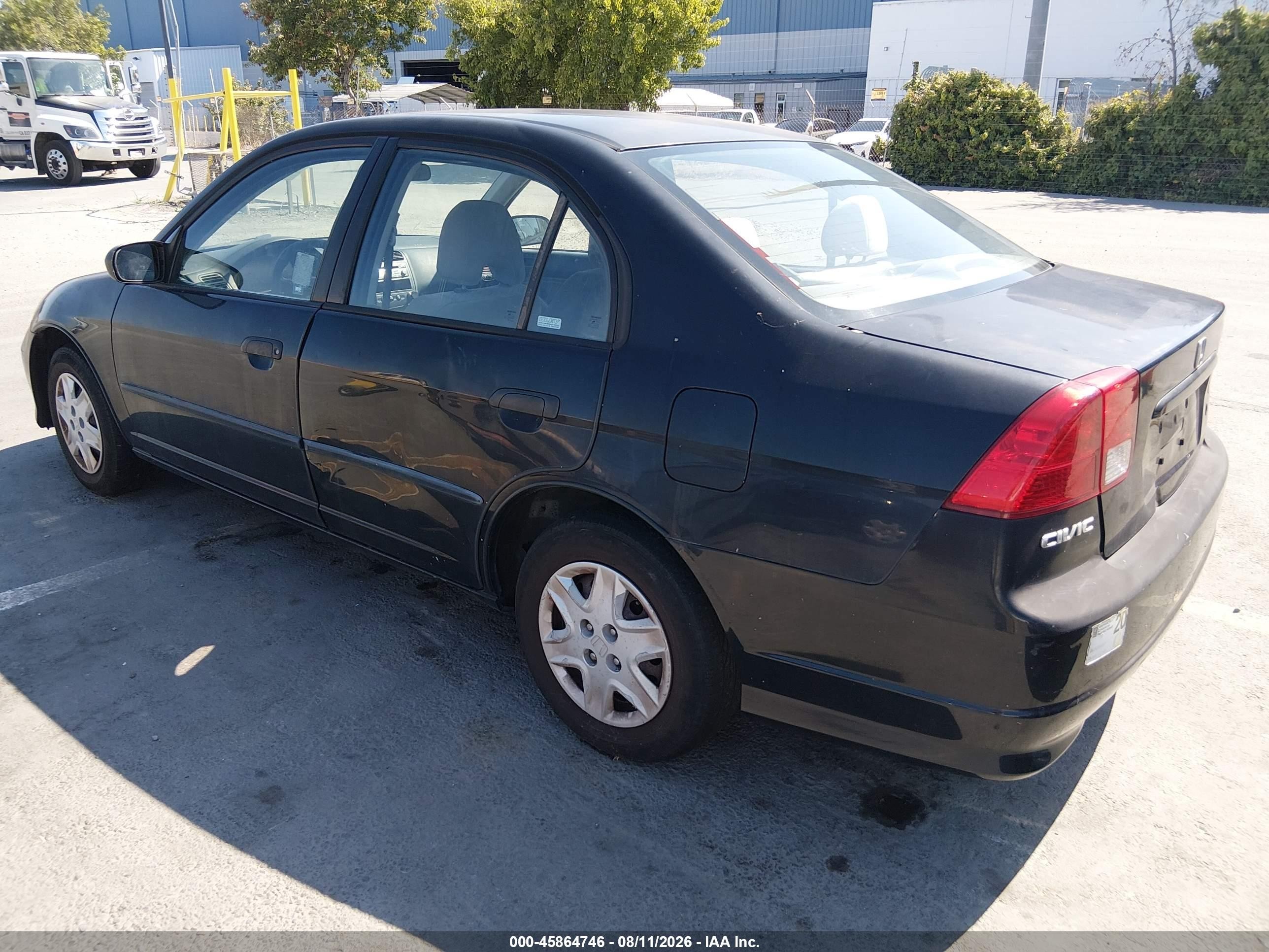 2005 Honda Civic Vp Black vin: 1HGES16395L025378