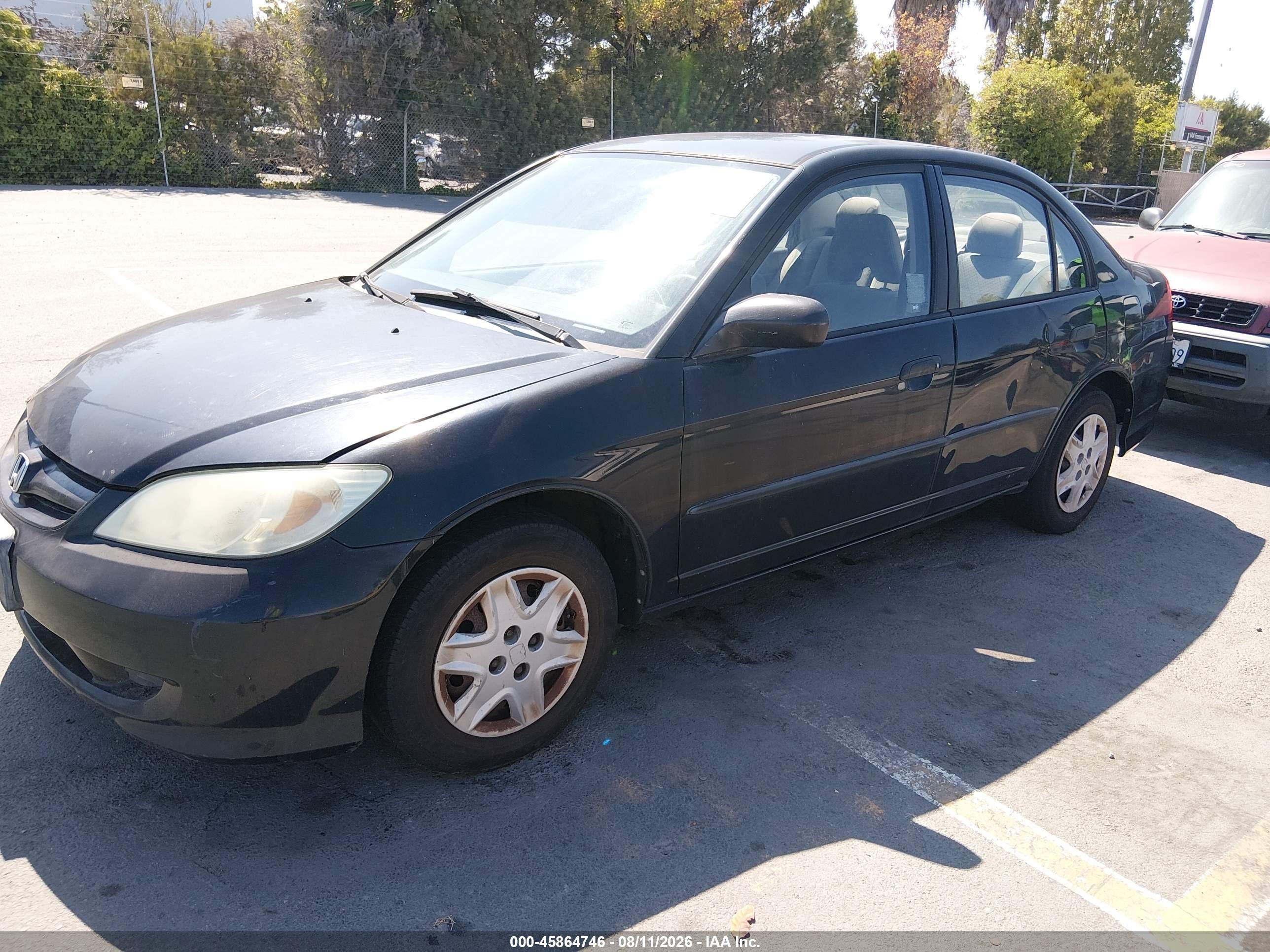 2005 Honda Civic Vp Black vin: 1HGES16395L025378
