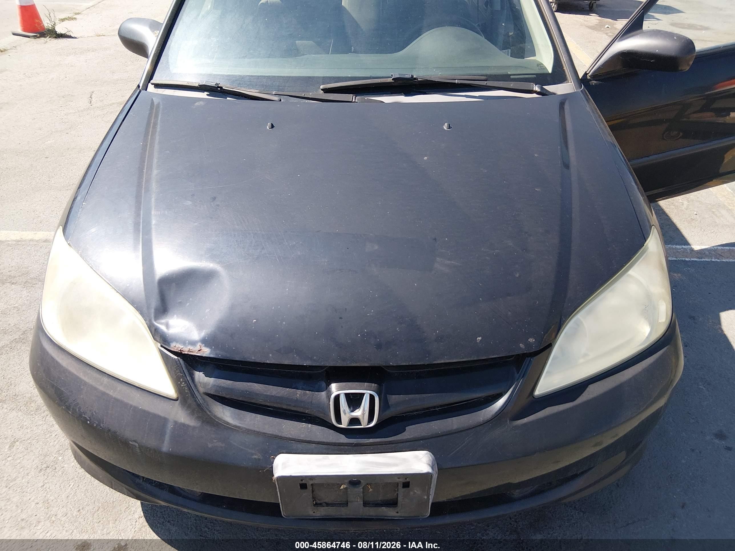 2005 Honda Civic Vp Black vin: 1HGES16395L025378