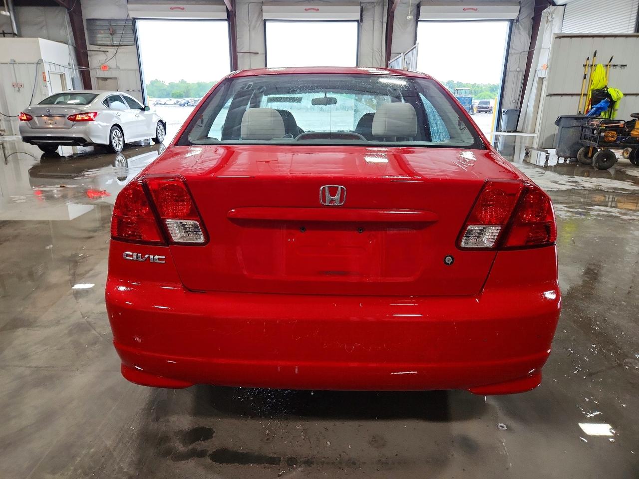 2005 Honda Civic Dx Red vin: 1HGES16435L013400