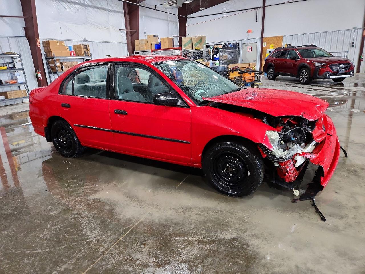 2005 Honda Civic Dx Red vin: 1HGES16435L013400