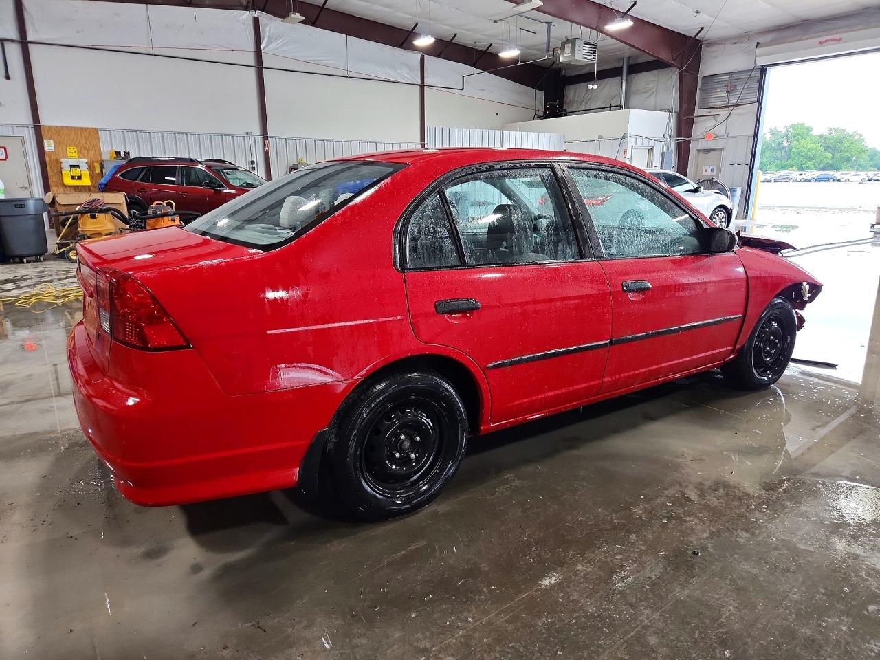 2005 Honda Civic Dx Red vin: 1HGES16435L013400