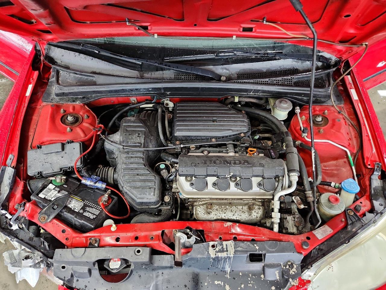 2005 Honda Civic Dx Red vin: 1HGES16435L013400