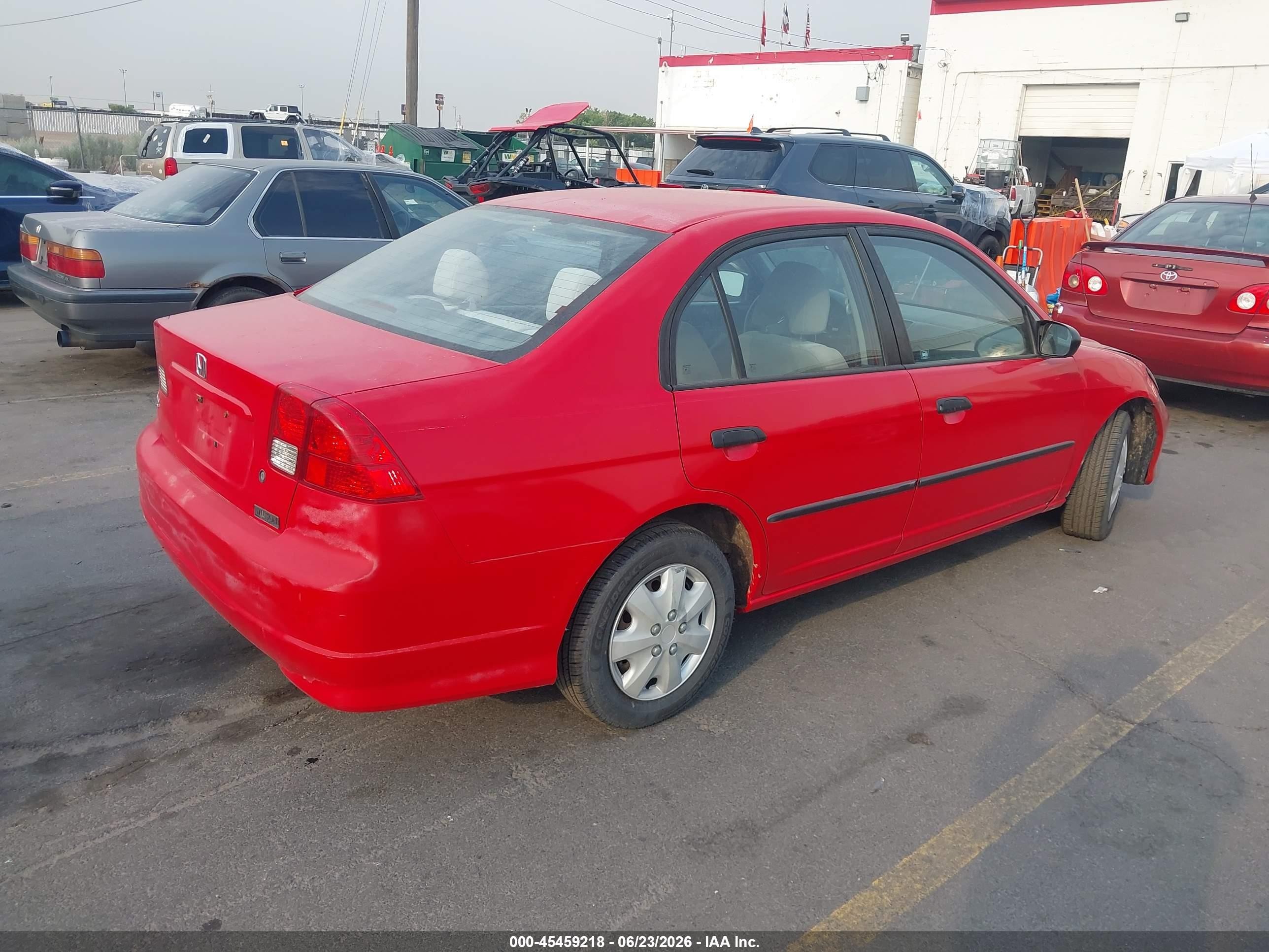 2005 Honda Civic Vp Red vin: 1HGES16465L009406