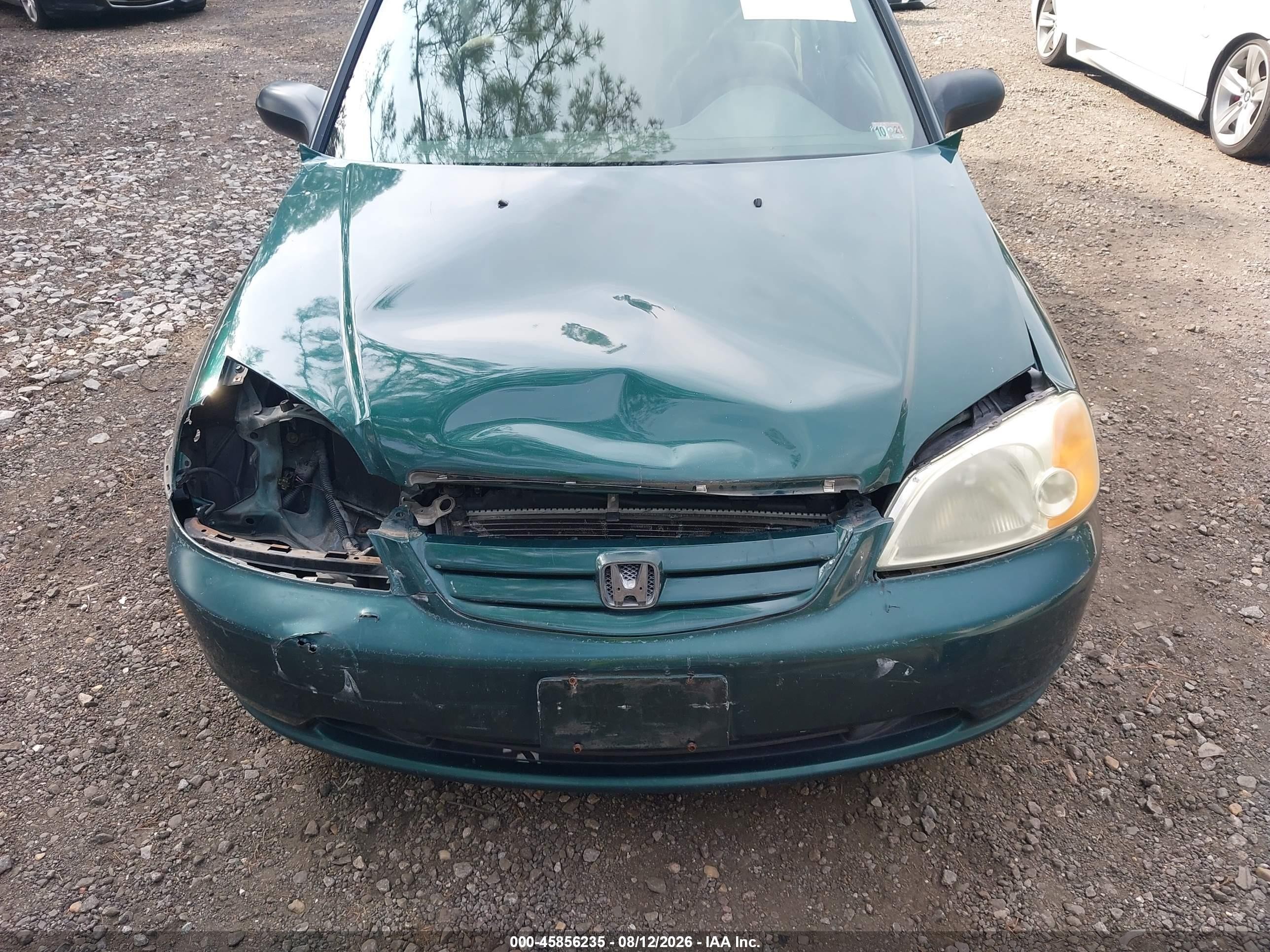 2002 Honda Civic Lx Зеленый vin: 1HGES16502L007591