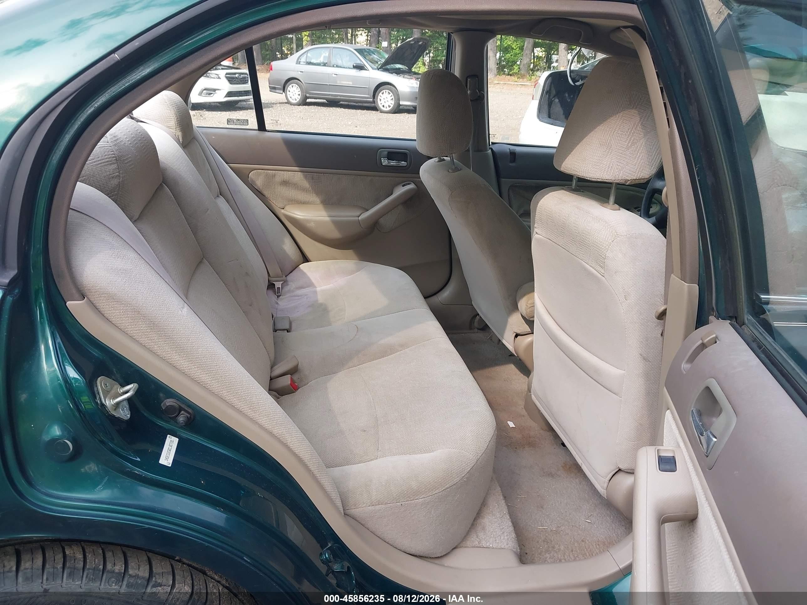 2002 Honda Civic Lx Зеленый vin: 1HGES16502L007591