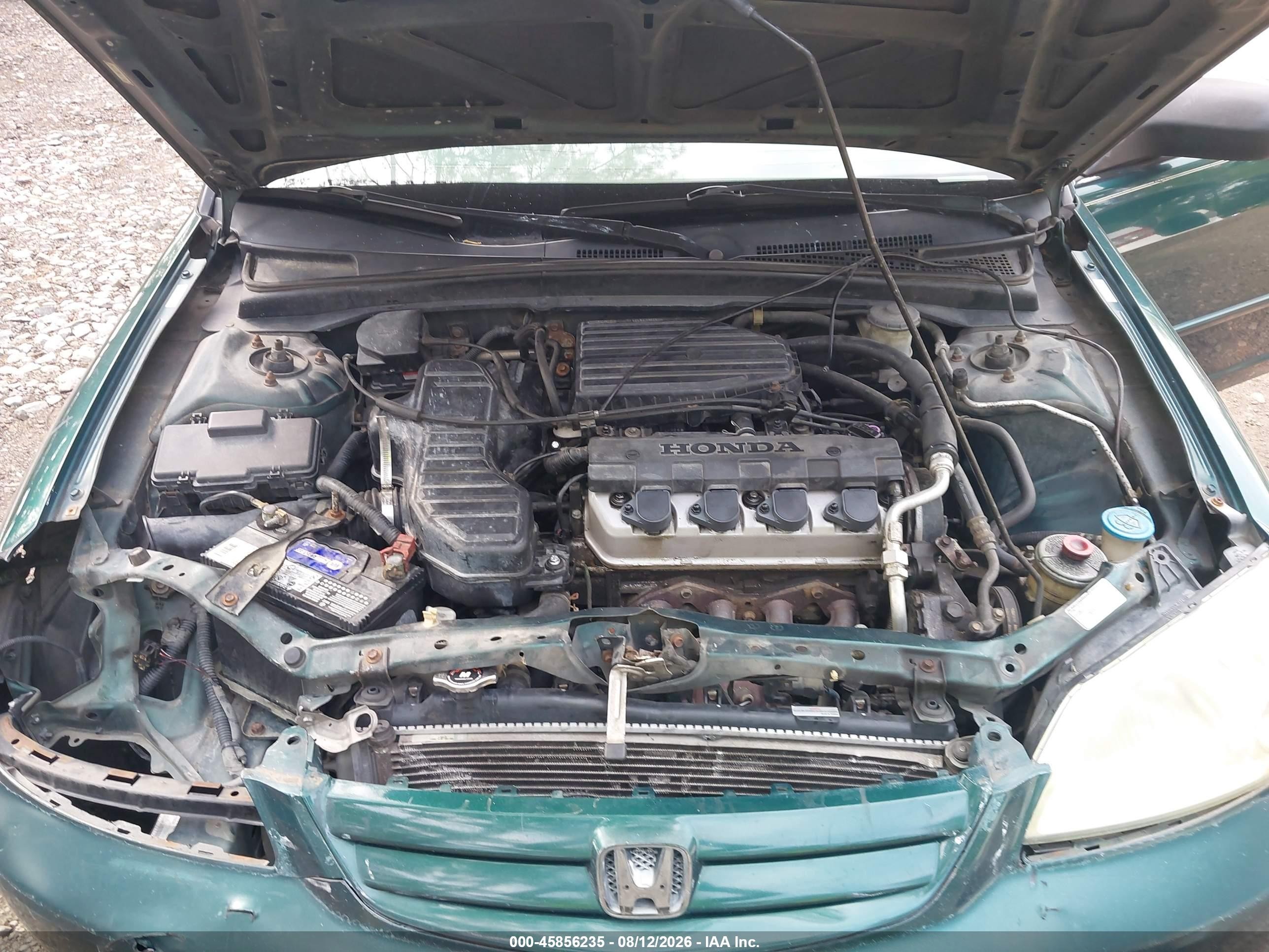 2002 Honda Civic Lx Зеленый vin: 1HGES16502L007591
