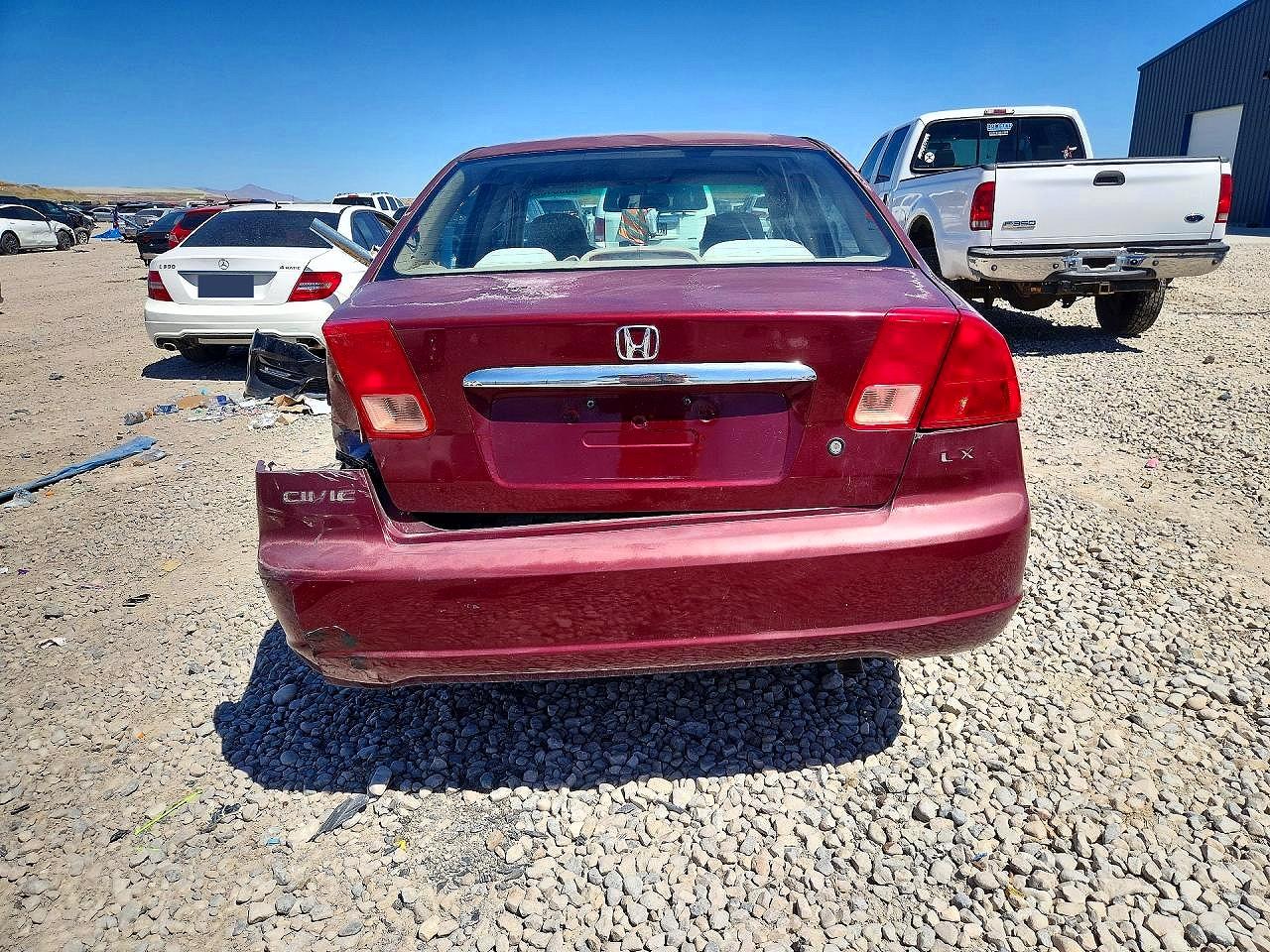 2002 Honda Civic Lx Бордовый vin: 1HGES16502L023564