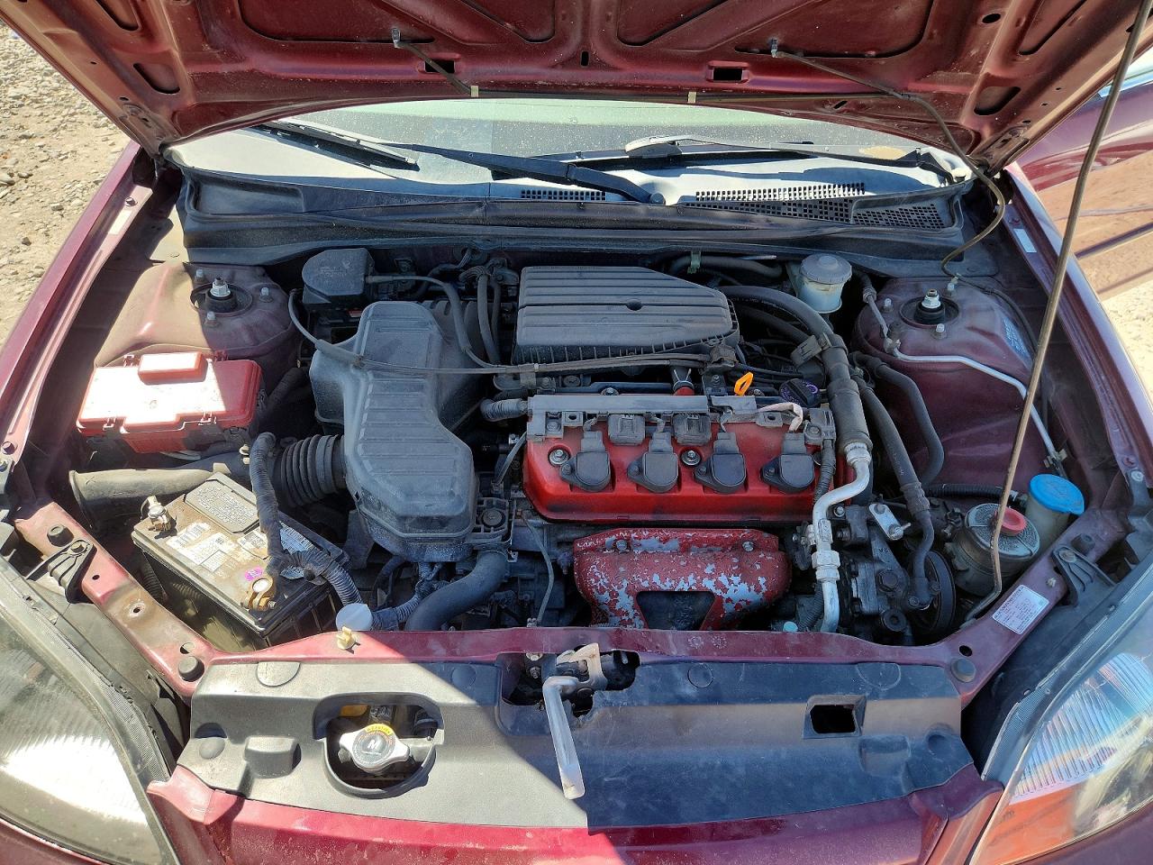 2002 Honda Civic Lx Бордовый vin: 1HGES16502L023564