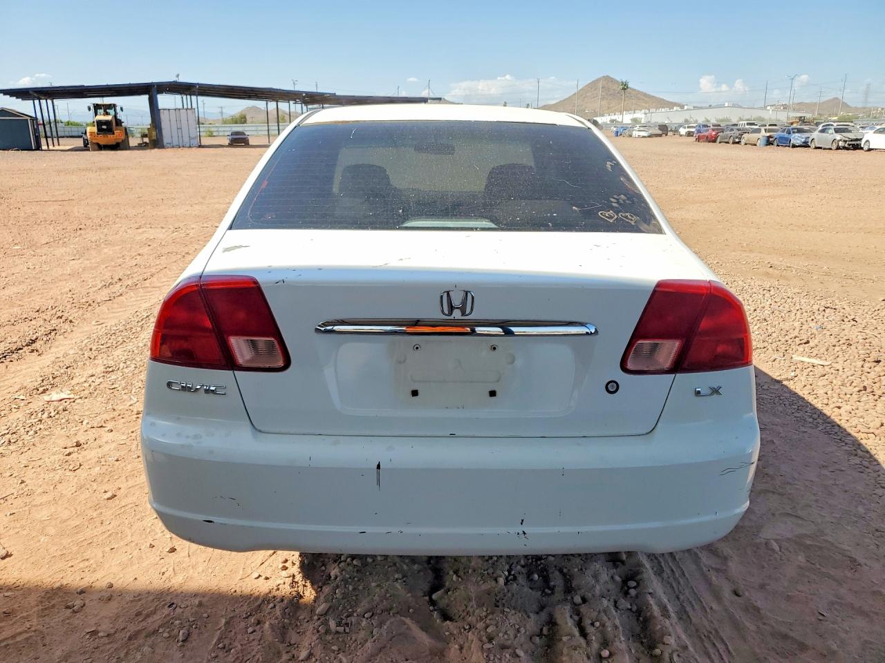 2002 Honda Civic Lx White vin: 1HGES16502L068424