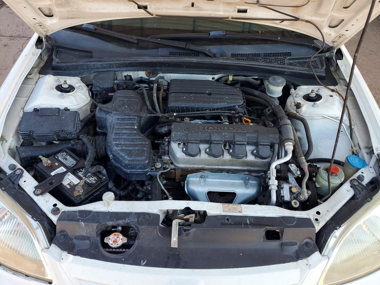 2002 Honda Civic Lx White vin: 1HGES16502L068424
