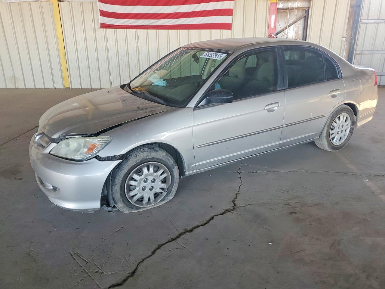 2004 Honda Civic Lx Серый vin: 1HGES16504L010929