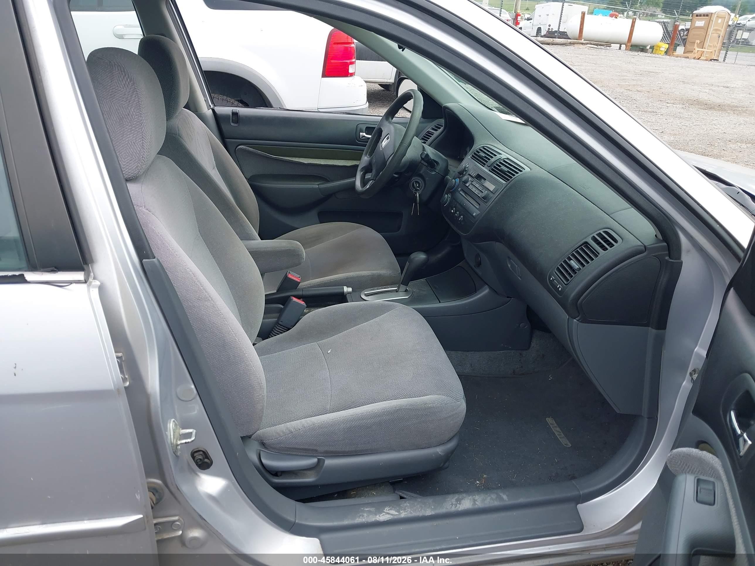 2002 Honda Civic Lx Серебряный vin: 1HGES16512L020866
