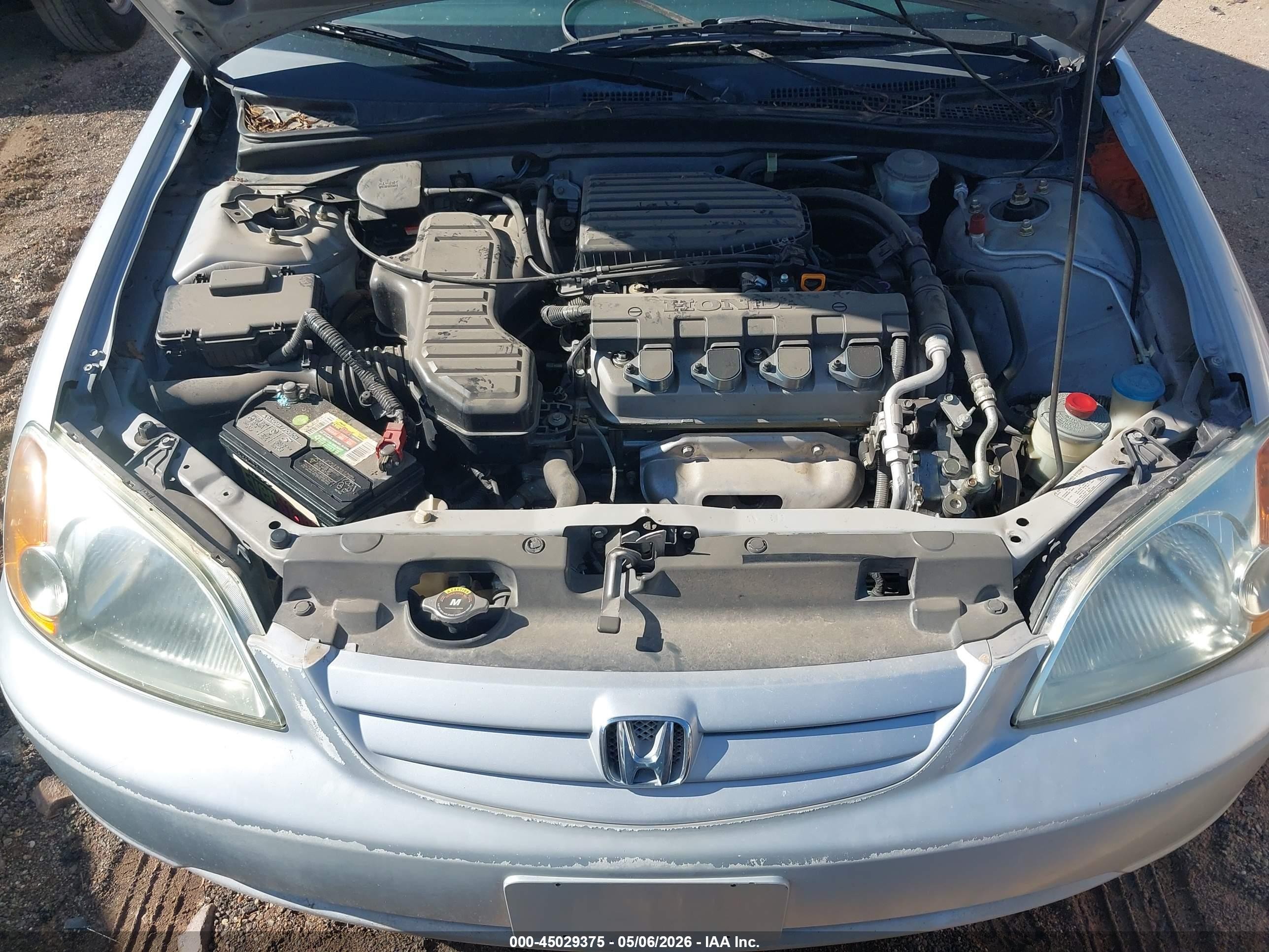 2002 Honda Civic Lx Серебряный vin: 1HGES16512L036288
