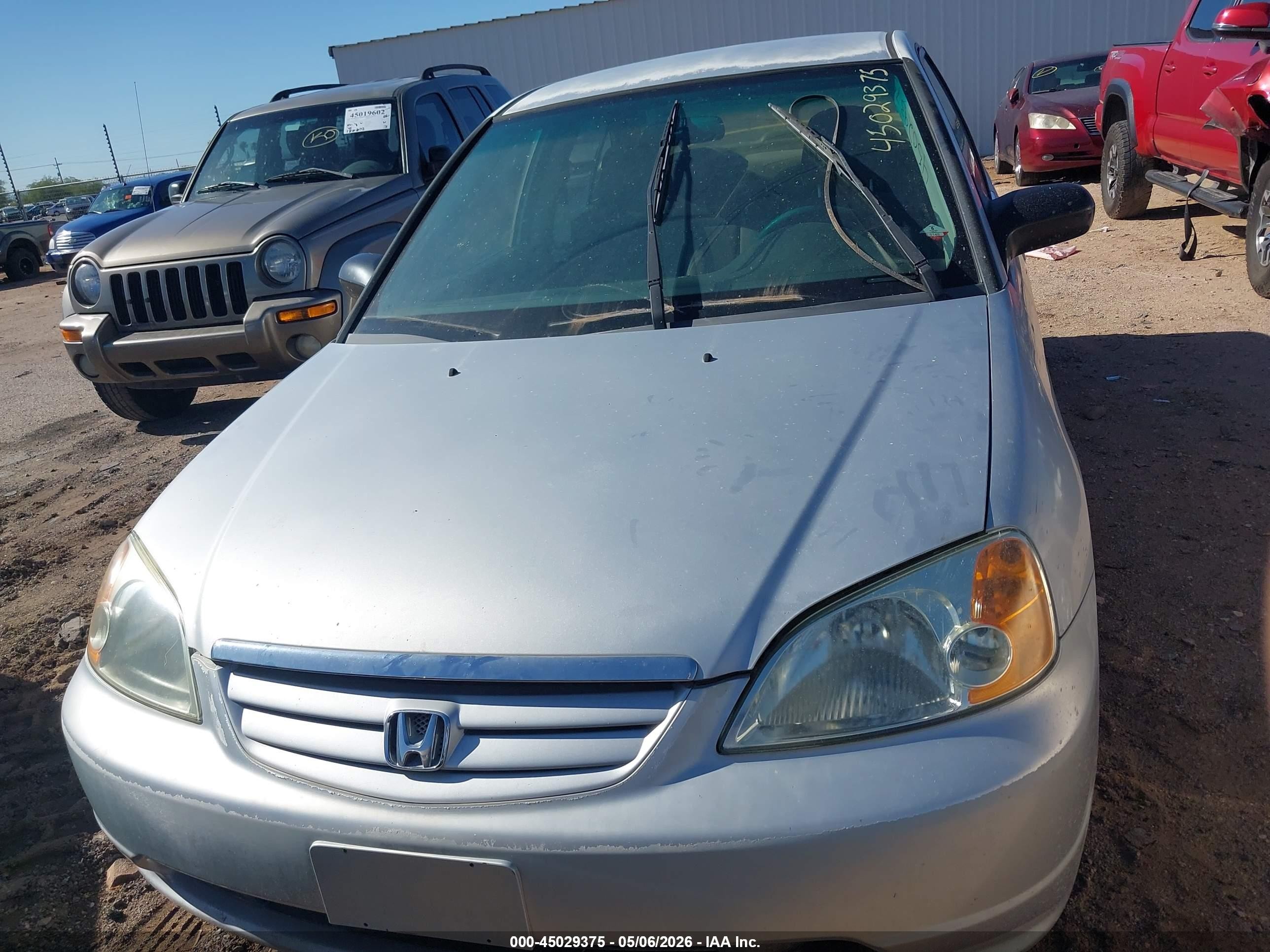 2002 Honda Civic Lx Серебряный vin: 1HGES16512L036288