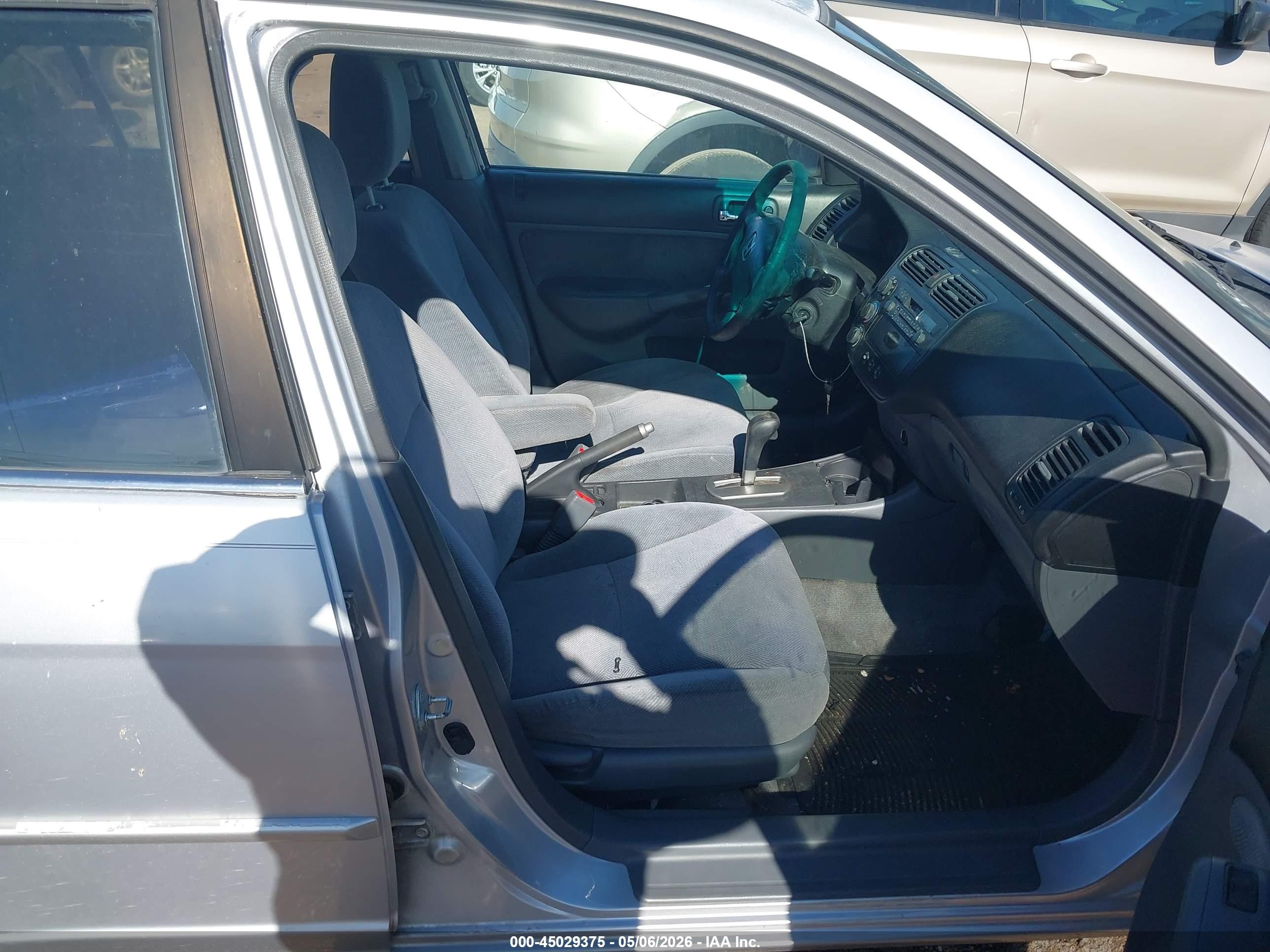 2002 Honda Civic Lx Серебряный vin: 1HGES16512L036288