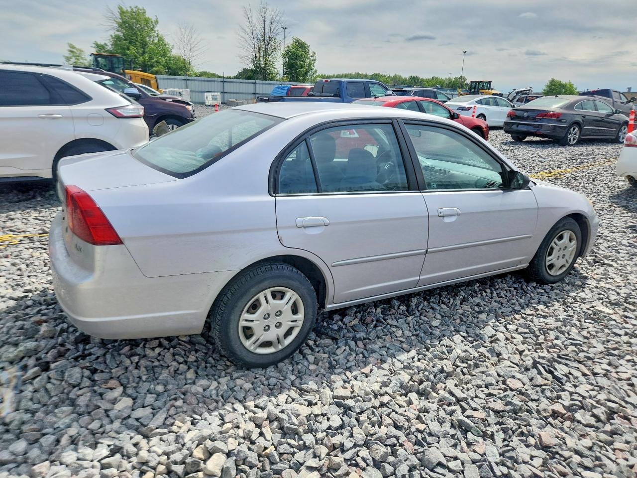 2002 Honda Civic Lx Silver vin: 1HGES16512L046626