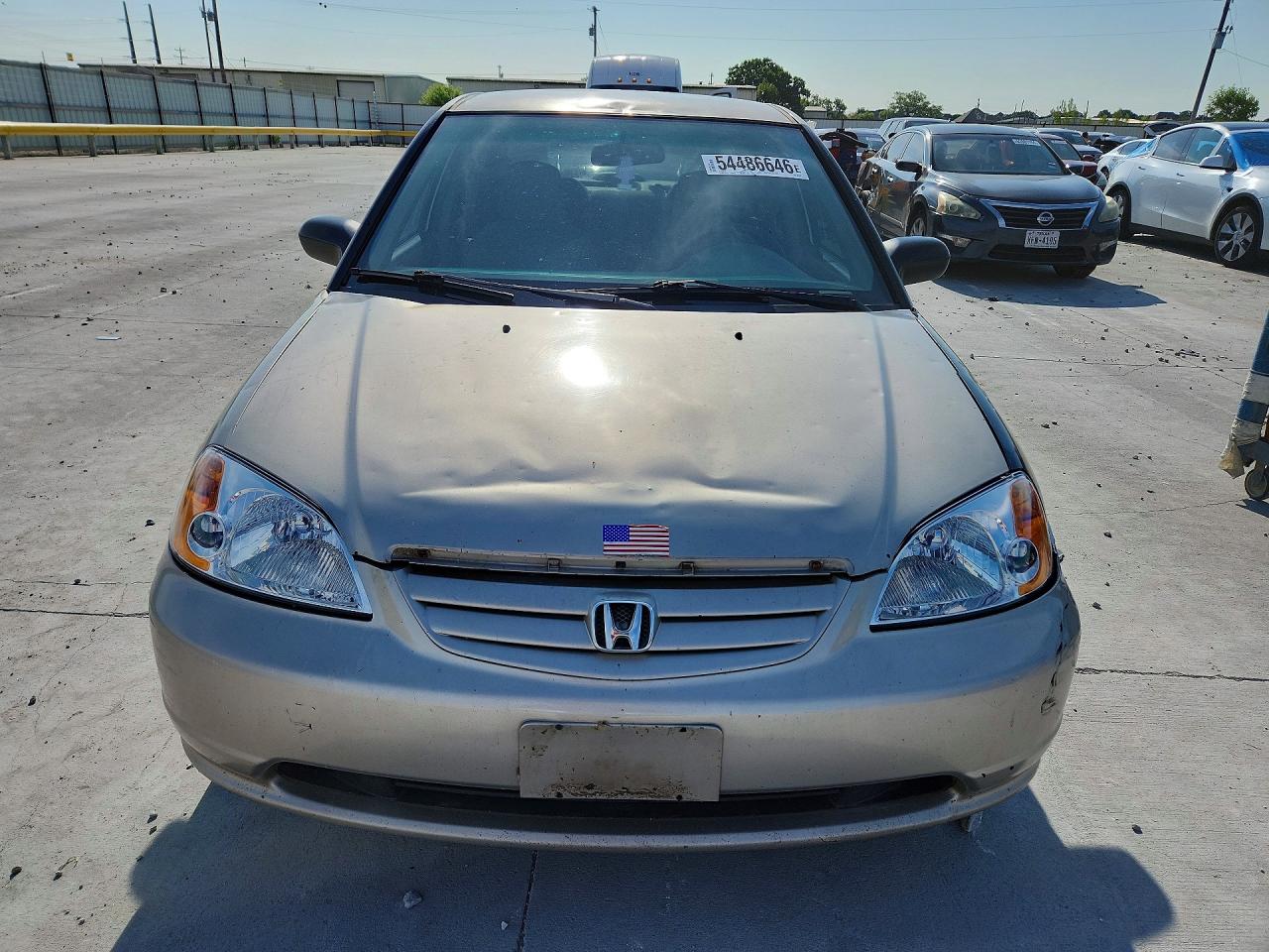 2001 Honda Civic Lx Beige vin: 1HGES16521L003508