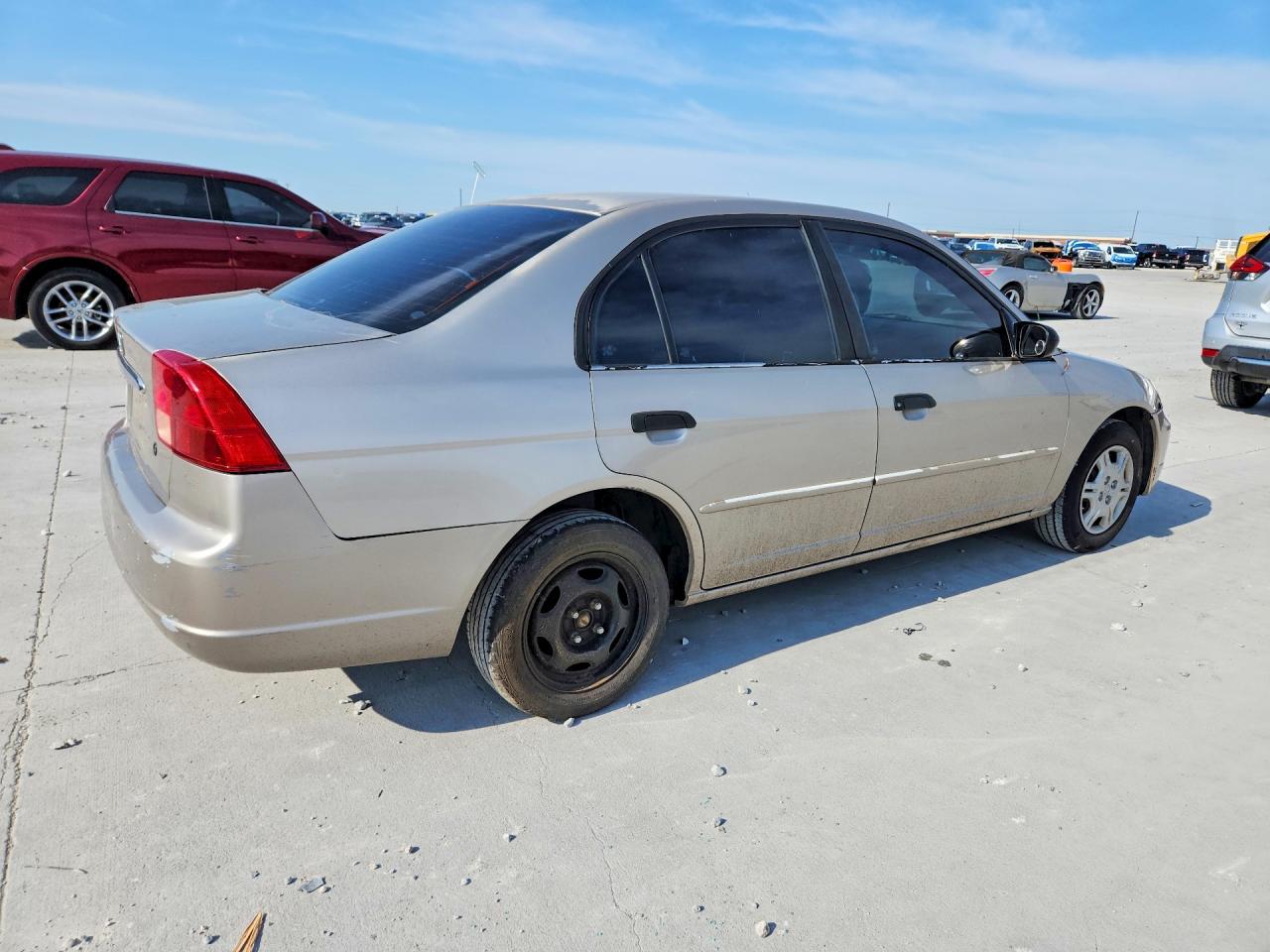 2001 Honda Civic Lx Beige vin: 1HGES16521L003508