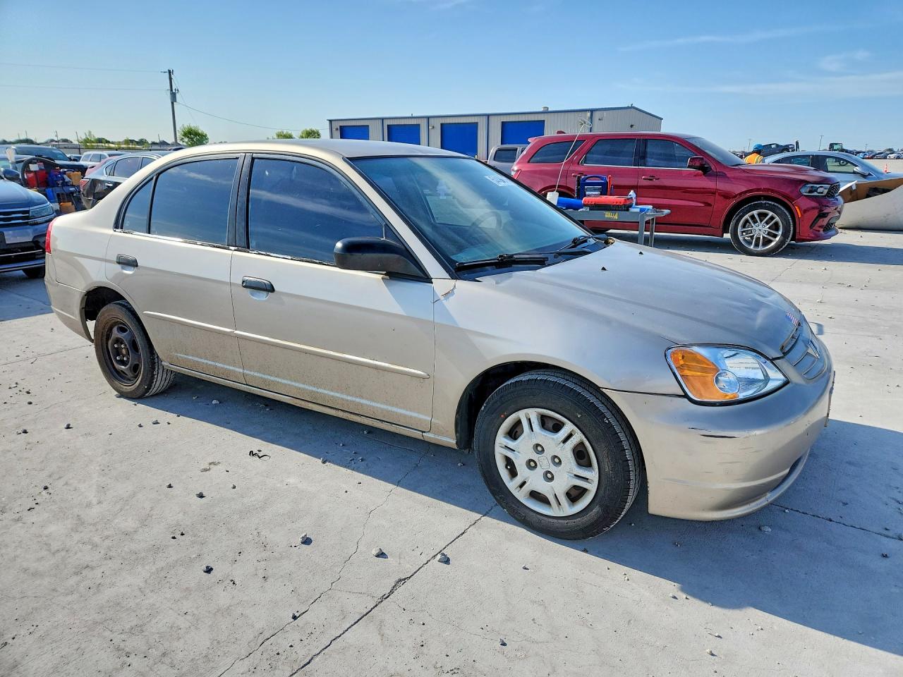 2001 Honda Civic Lx Beige vin: 1HGES16521L003508