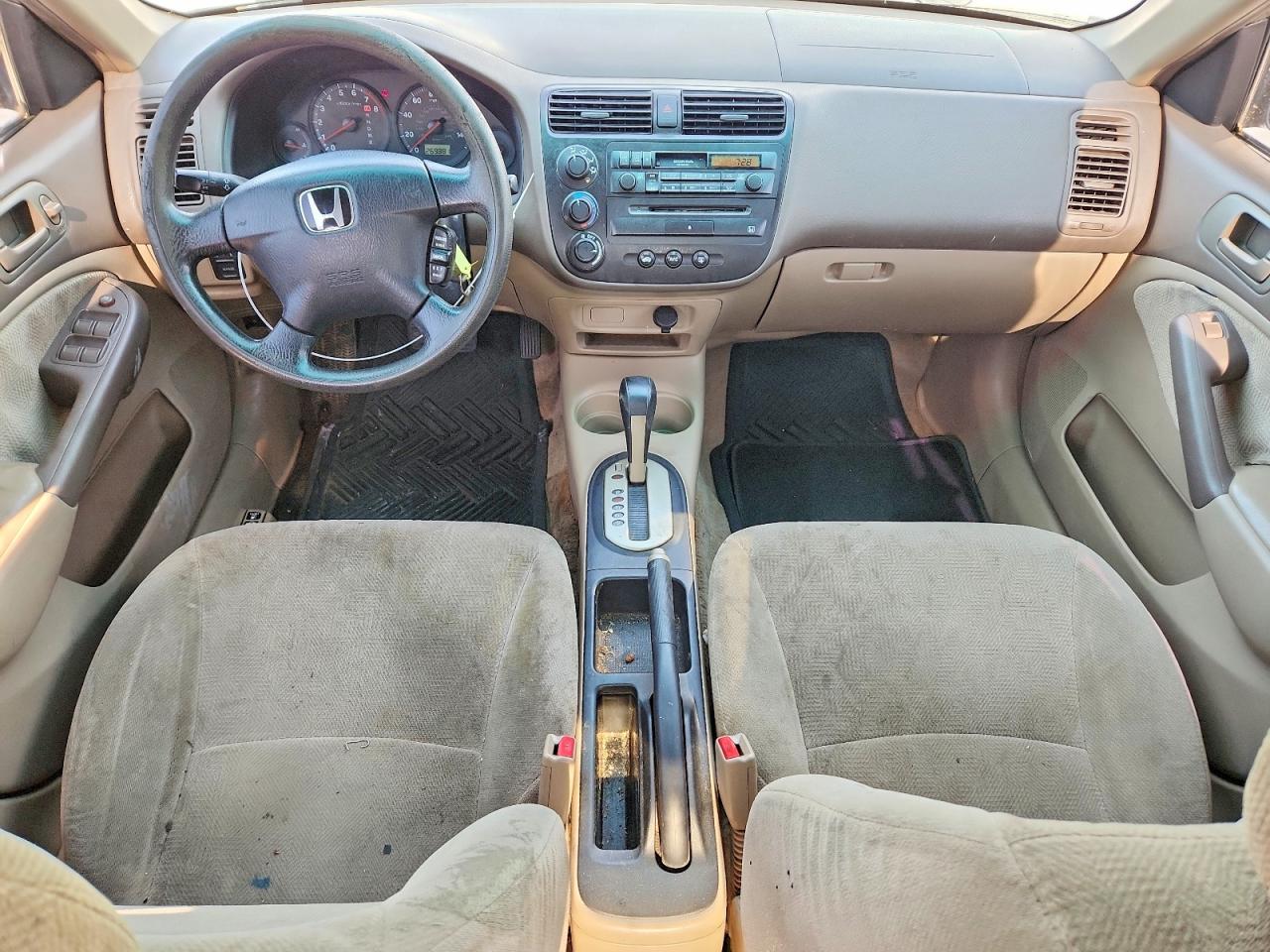 2001 Honda Civic Lx Beige vin: 1HGES16521L003508