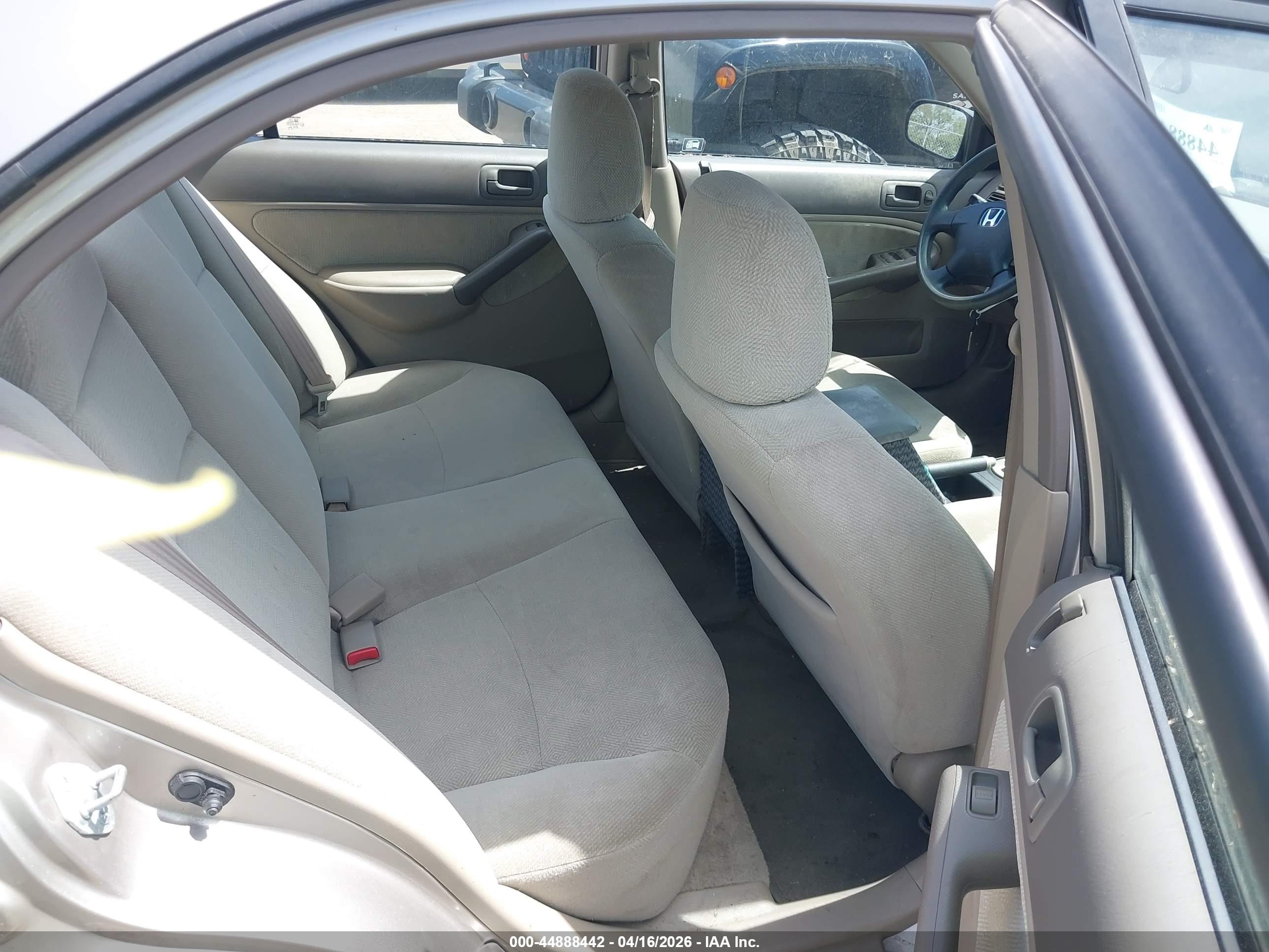 2001 Honda Civic Lx Beige vin: 1HGES16521L042874