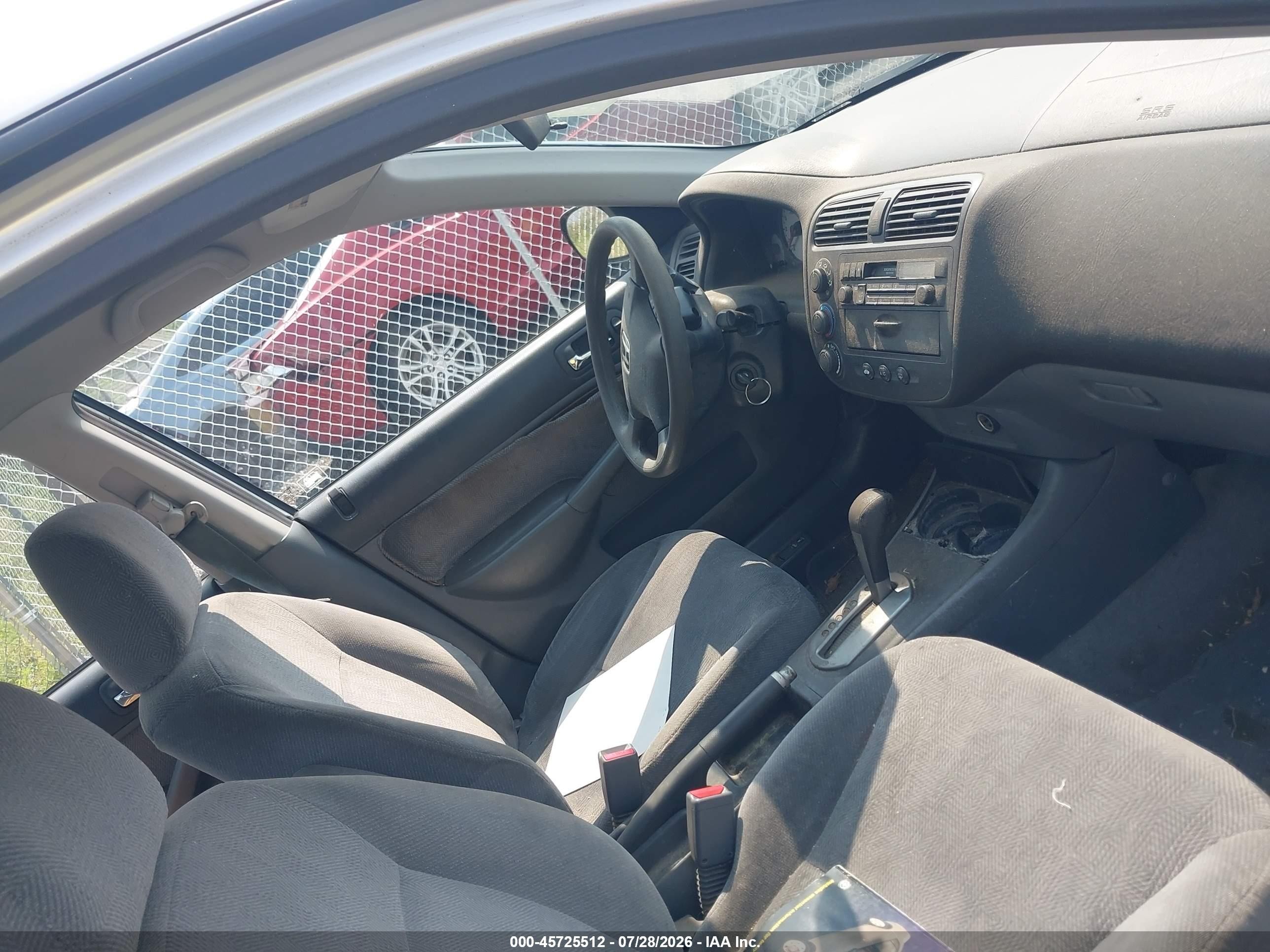 2002 Honda Civic Lx Silver vin: 1HGES16522L047347
