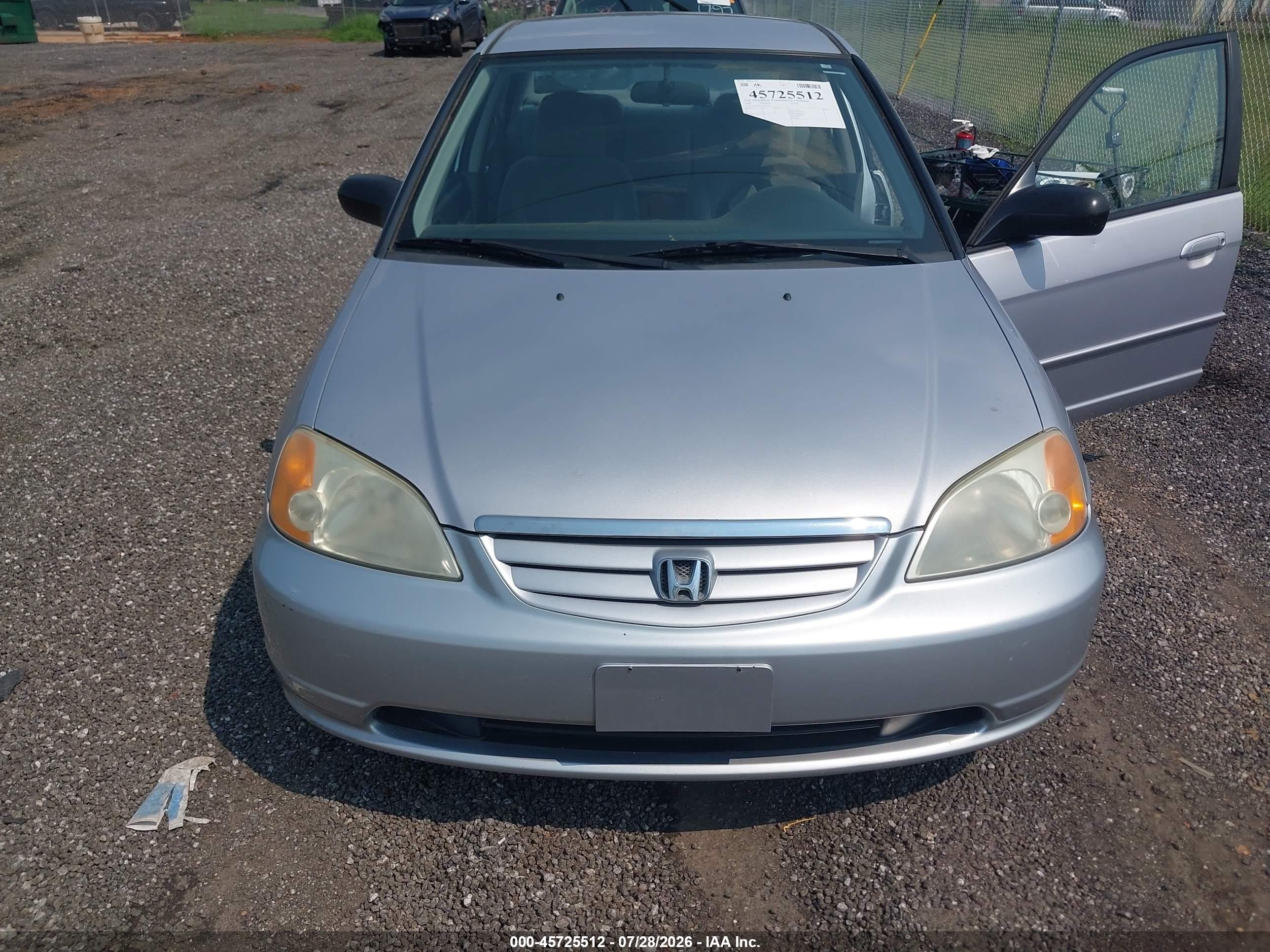 2002 Honda Civic Lx Silver vin: 1HGES16522L047347
