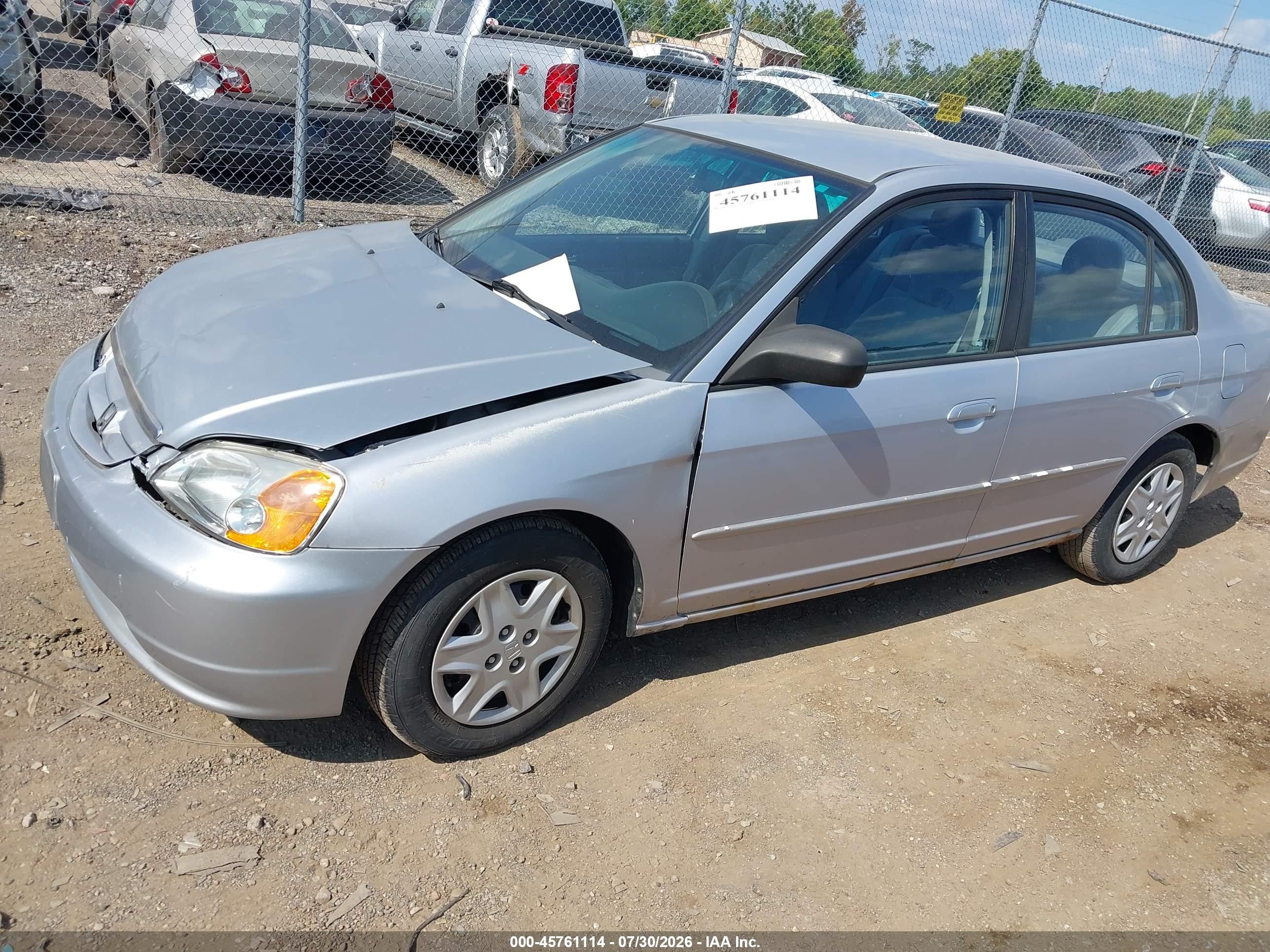 2003 Honda Civic Lx Silver vin: 1HGES16523L025124