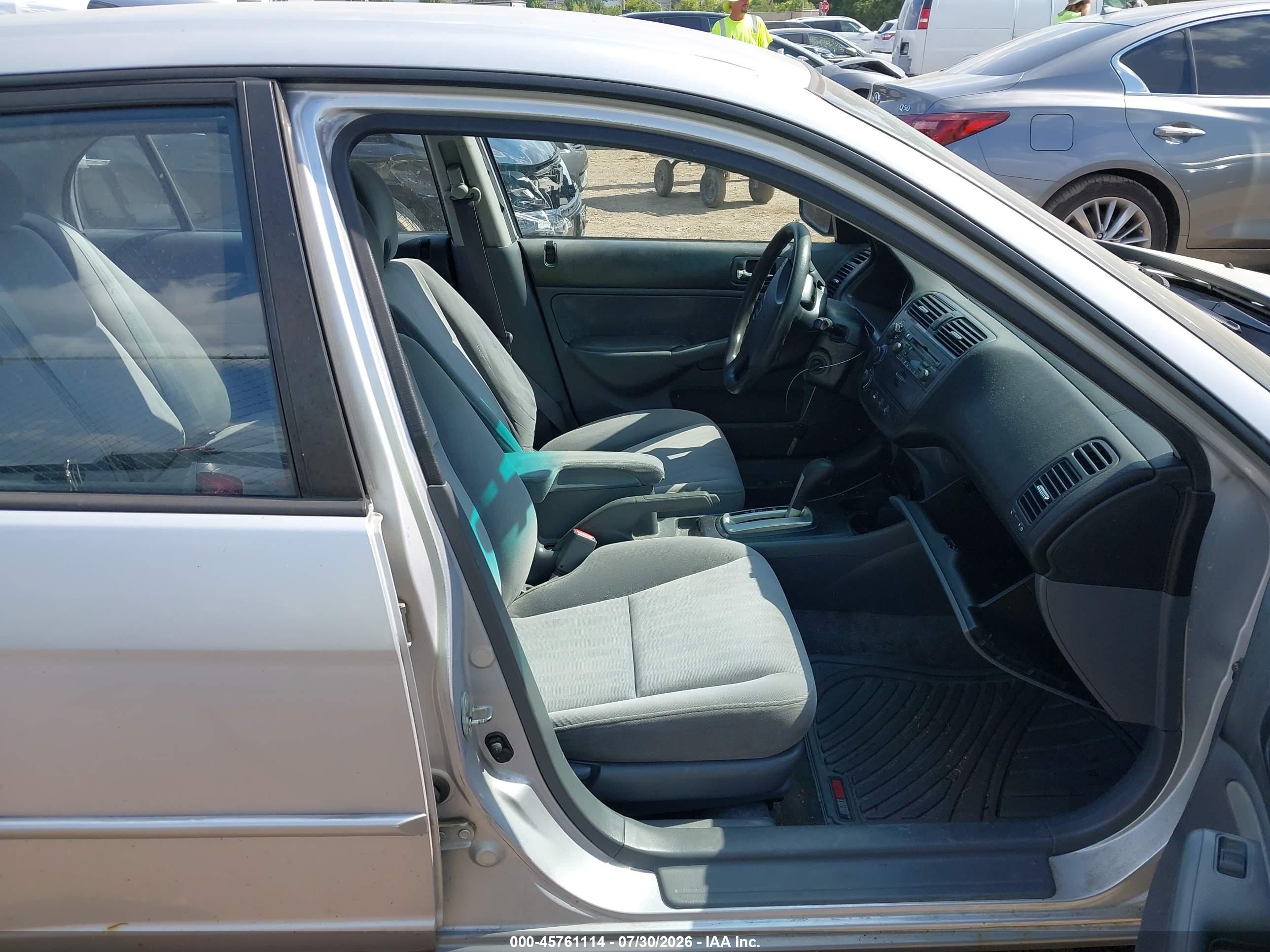 2003 Honda Civic Lx Silver vin: 1HGES16523L025124