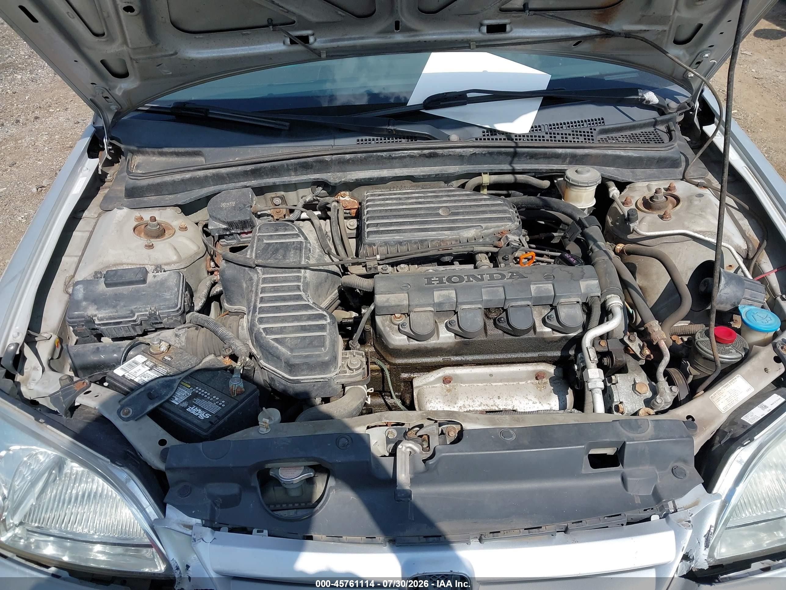 2003 Honda Civic Lx Silver vin: 1HGES16523L025124