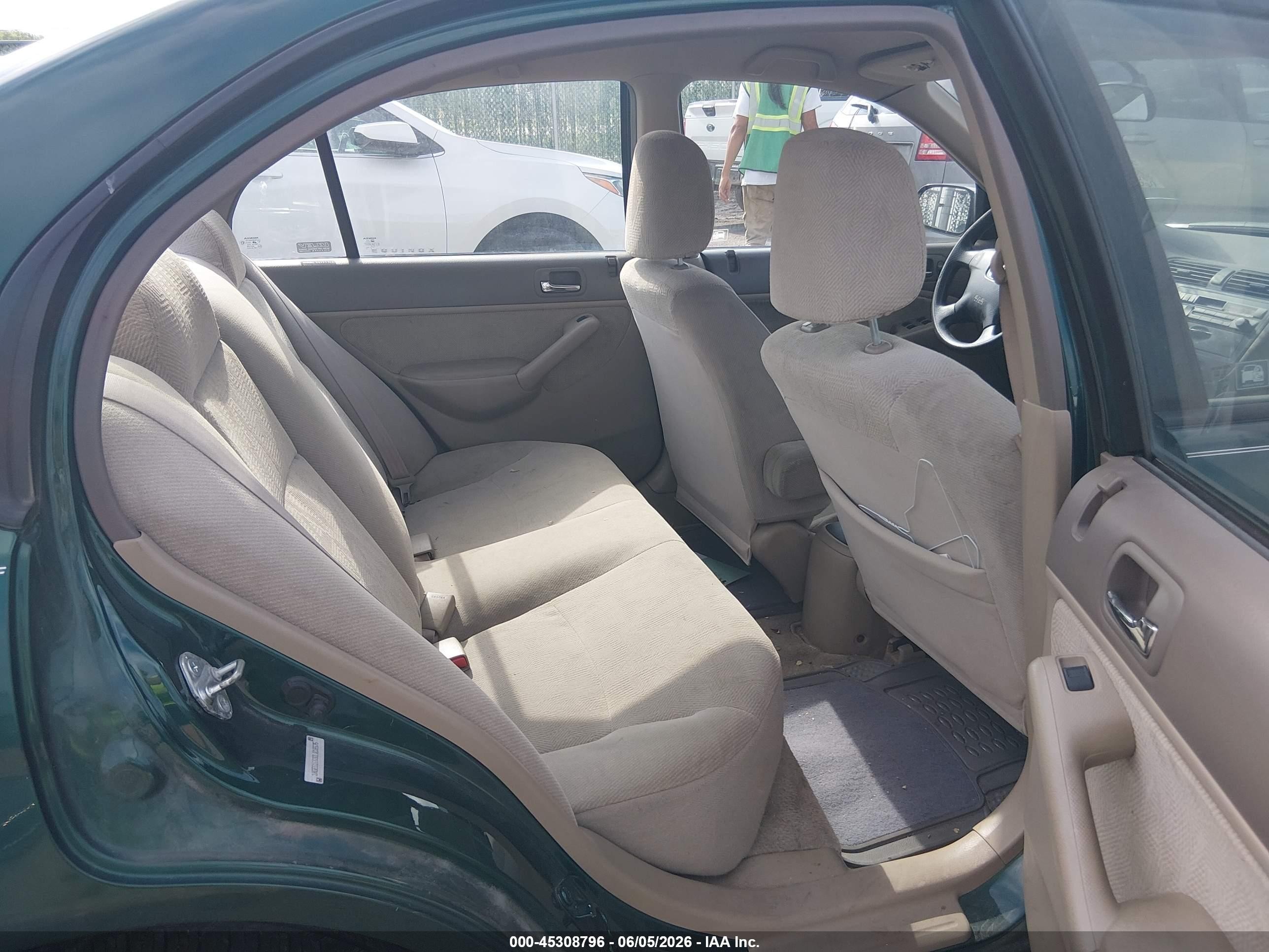 2002 Honda Civic Lx Green vin: 1HGES16532L016575