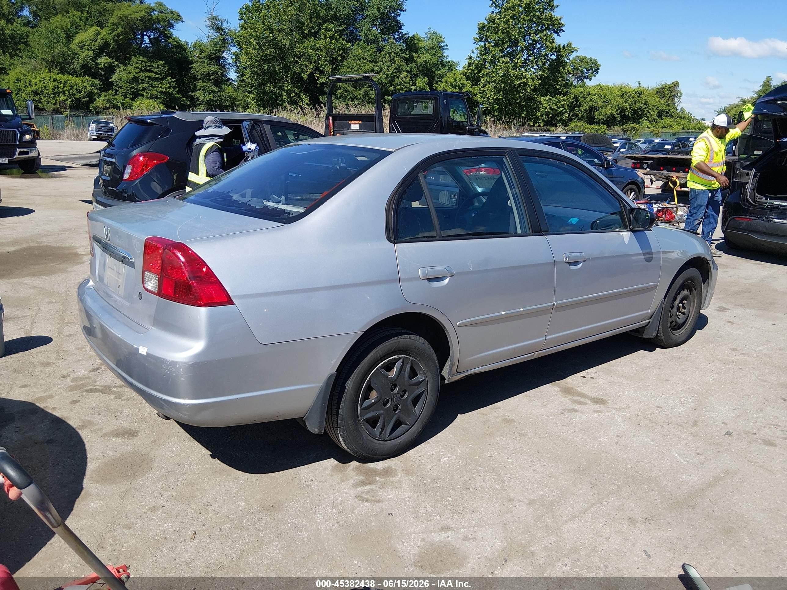 2003 Honda Civic Lx Silver vin: 1HGES16533L024533