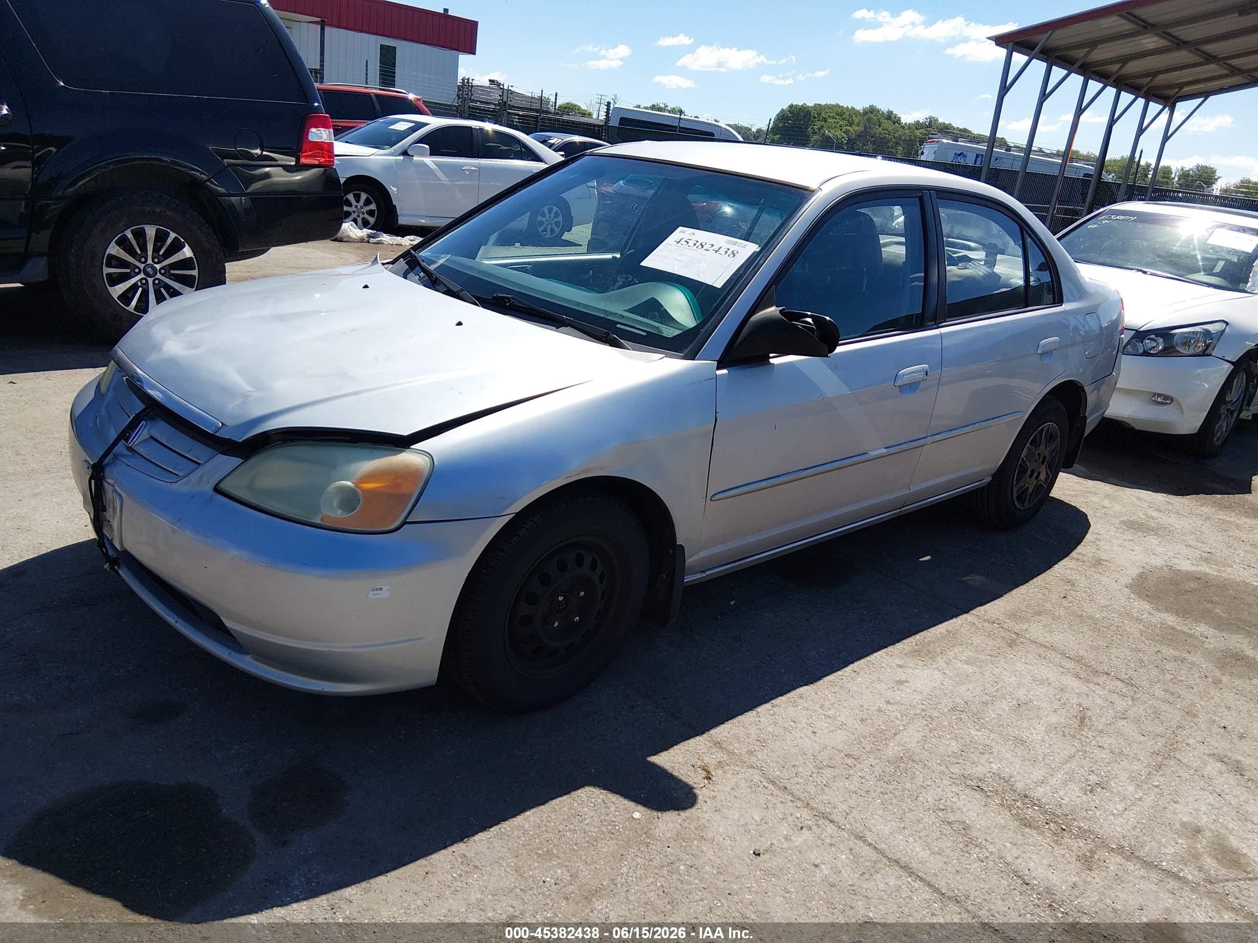 2003 Honda Civic Lx Silver vin: 1HGES16533L024533