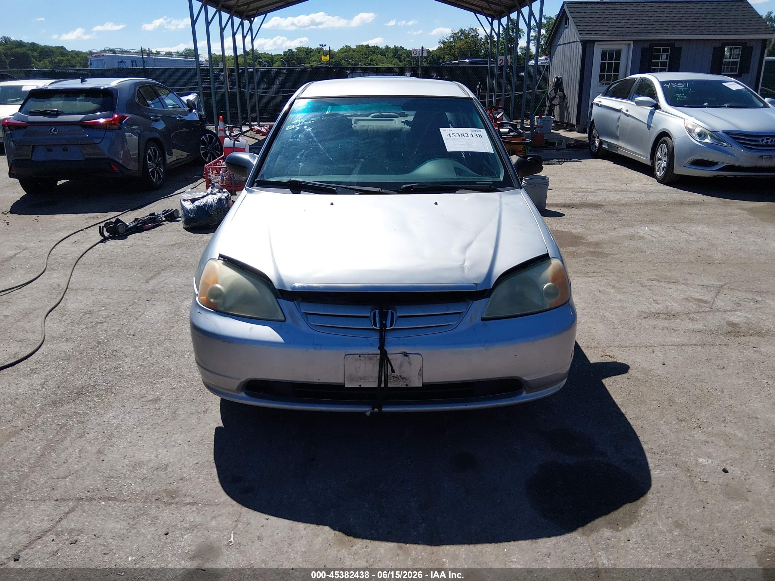 2003 Honda Civic Lx Silver vin: 1HGES16533L024533