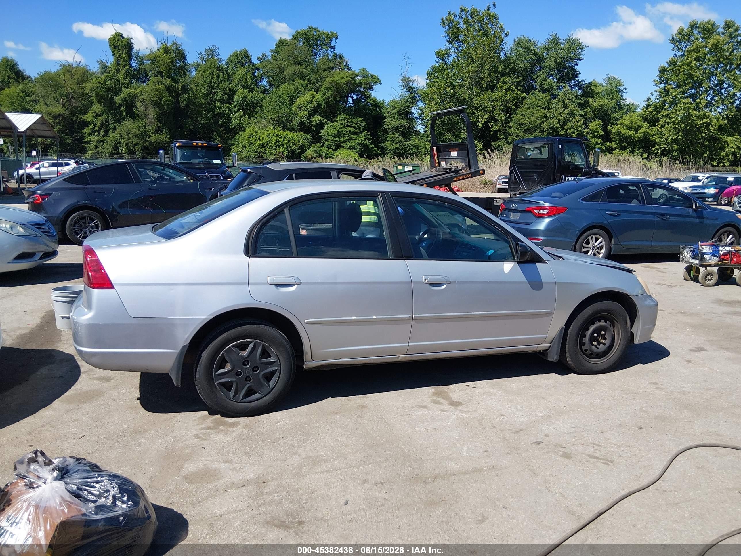 2003 Honda Civic Lx Silver vin: 1HGES16533L024533