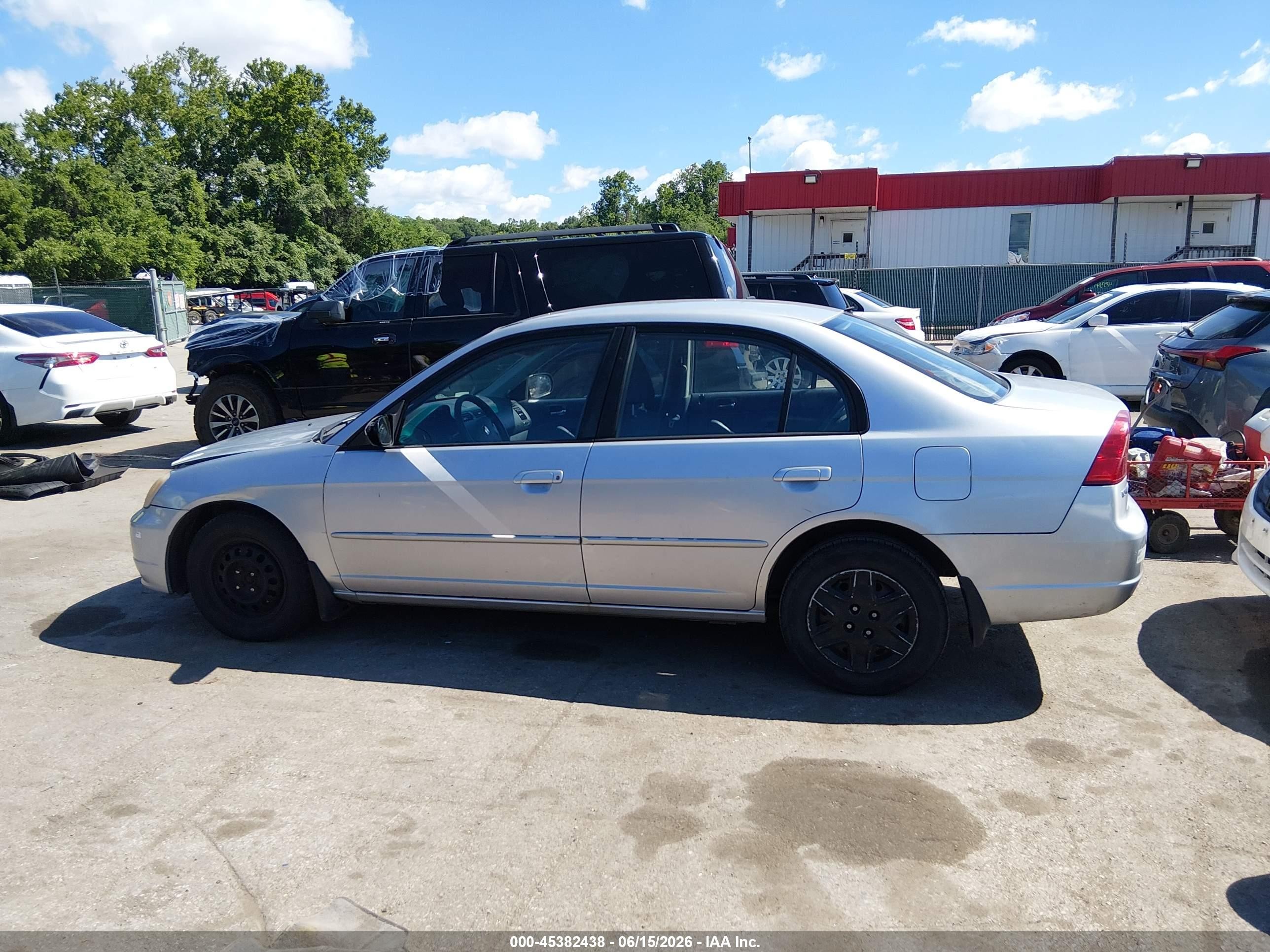 2003 Honda Civic Lx Silver vin: 1HGES16533L024533