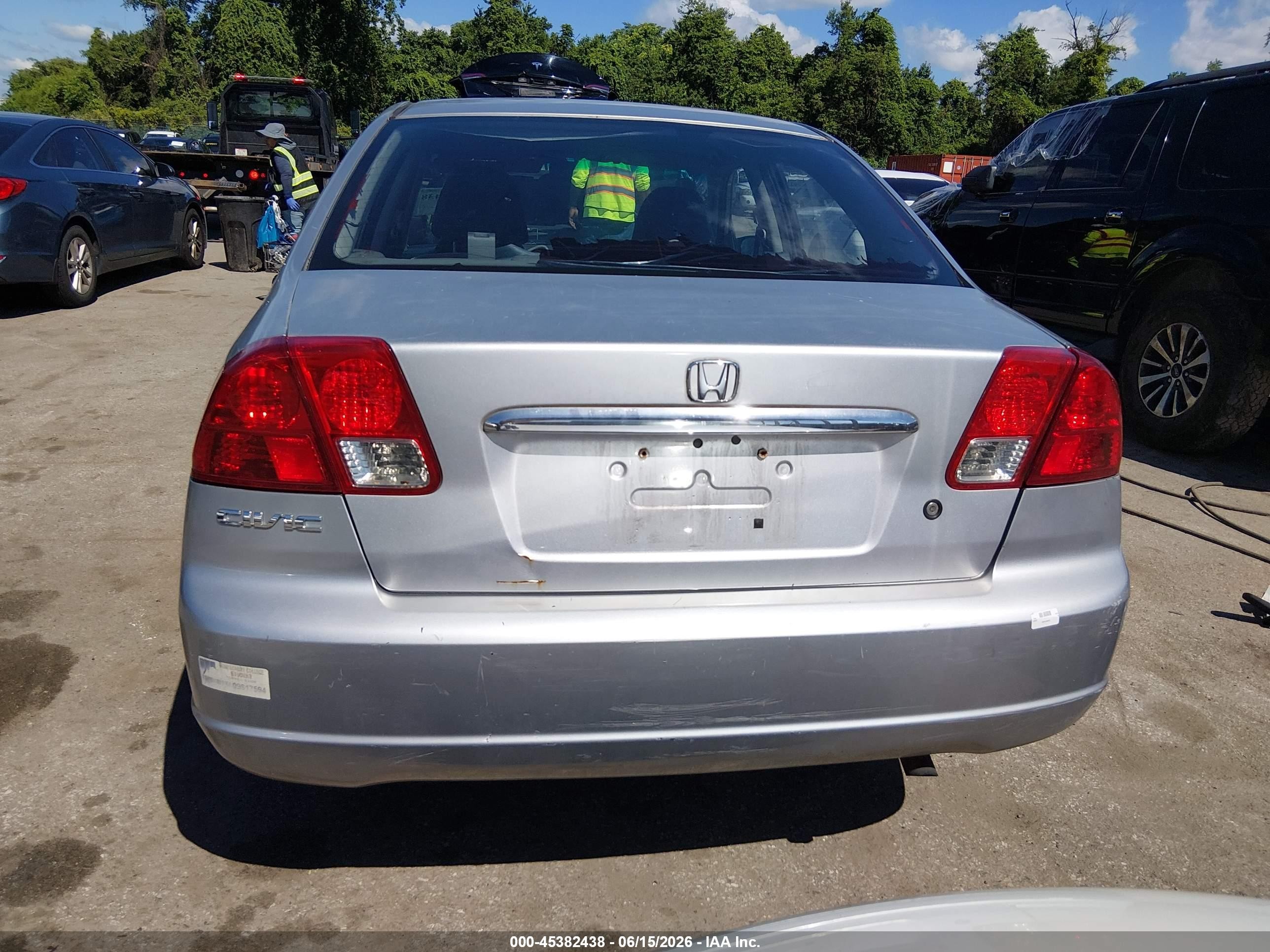 2003 Honda Civic Lx Silver vin: 1HGES16533L024533