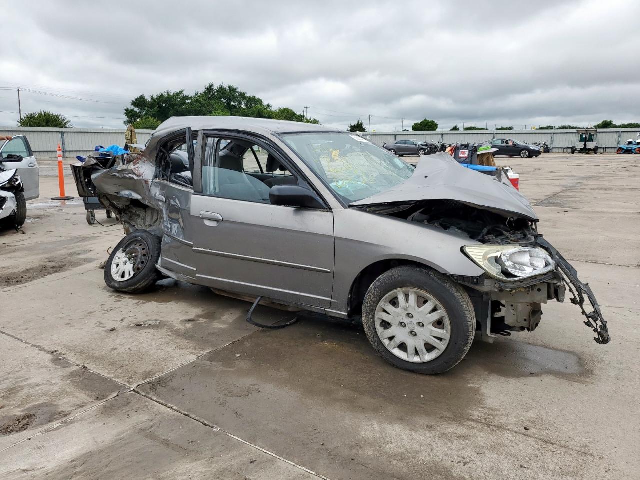 2004 Honda Civic Lx Gray vin: 1HGES16534L009760