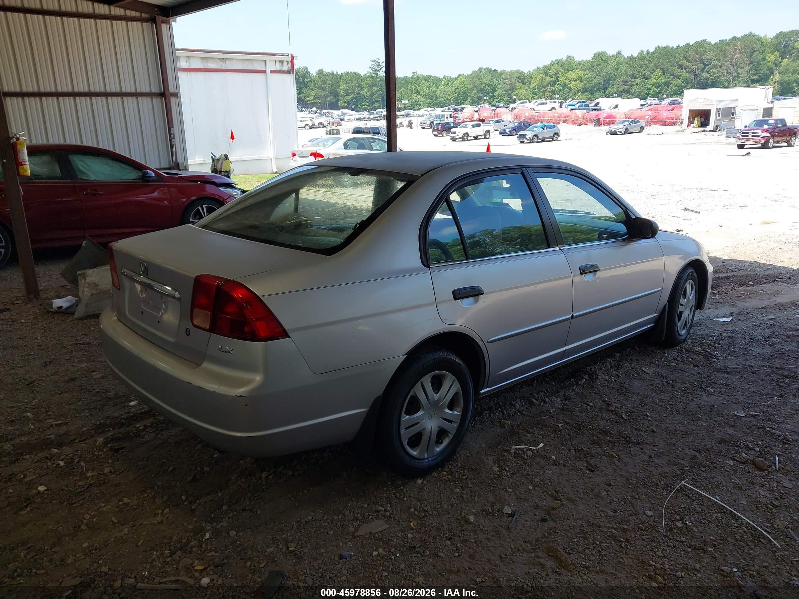 2001 Honda Civic Lx Silver vin: 1HGES16541L015398