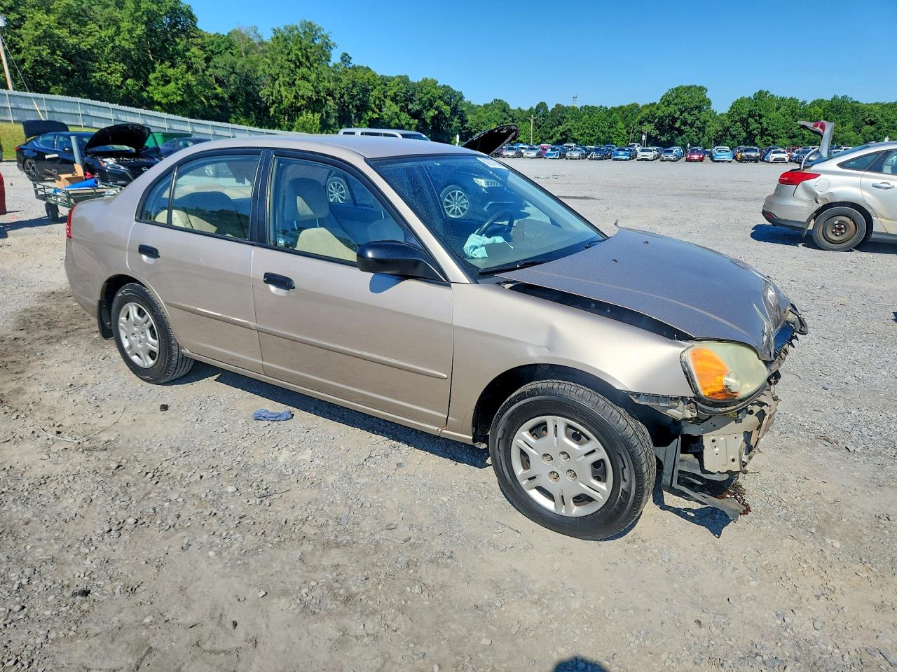 2001 Honda Civic Lx Tan vin: 1HGES16541L064570