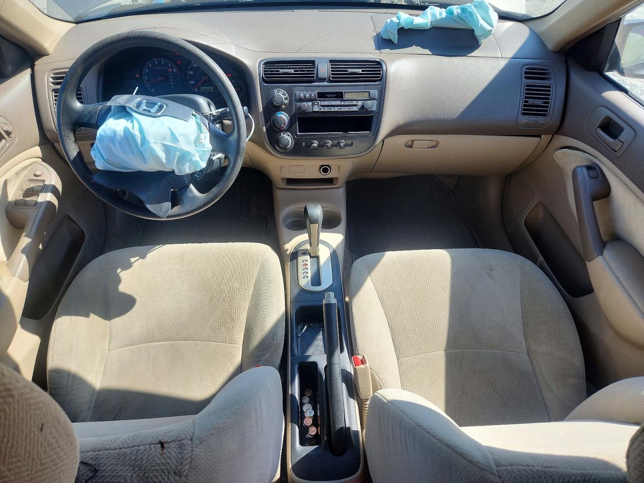2001 Honda Civic Lx Tan vin: 1HGES16541L064570
