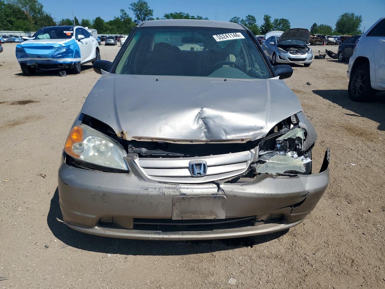 2002 Honda Civic Lx Silver vin: 1HGES16542L016262