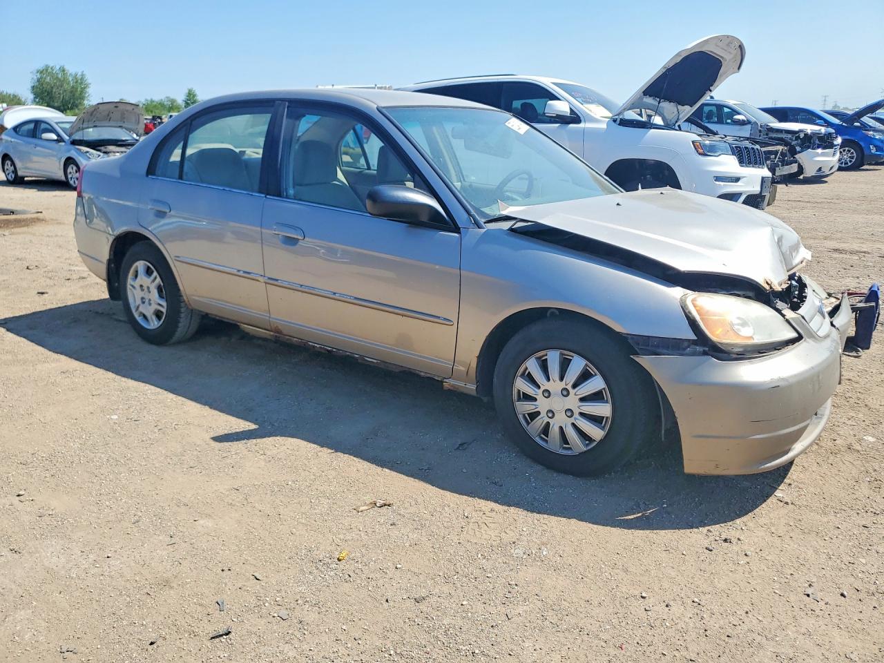 2002 Honda Civic Lx Silver vin: 1HGES16542L016262