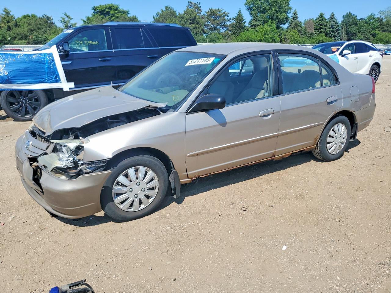 2002 Honda Civic Lx Silver vin: 1HGES16542L016262