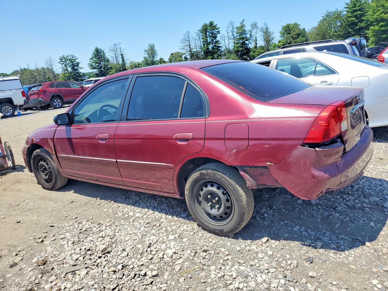 2003 Honda Civic Lx Maroon vin: 1HGES16543L010608