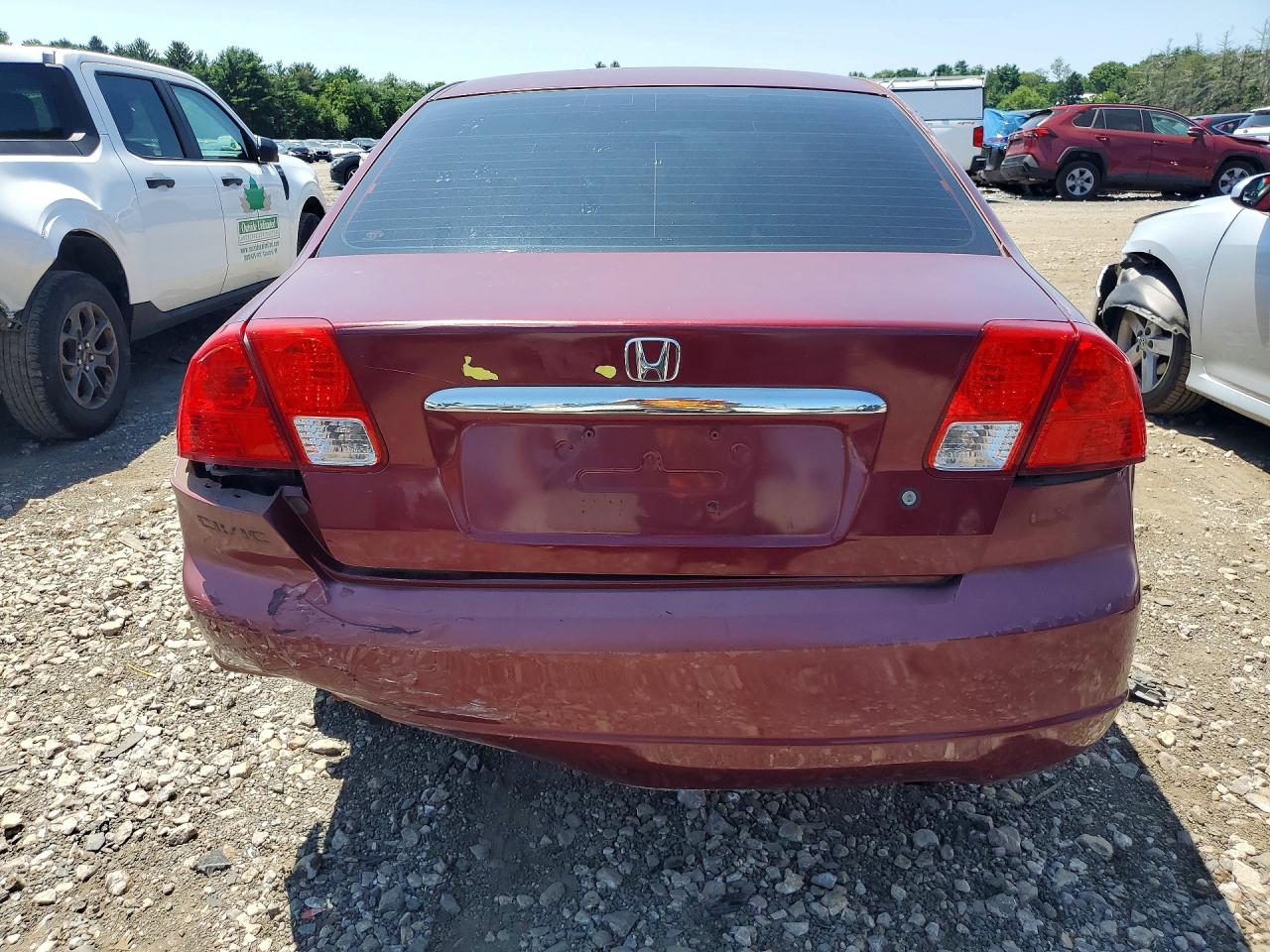 2003 Honda Civic Lx Maroon vin: 1HGES16543L010608